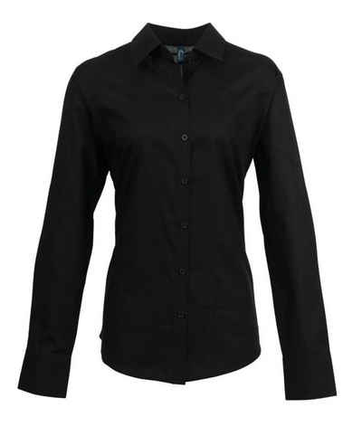 Premier Hemdbluse Premier Damen Bluse Langarm Oxford Hemd Baumwolle Basic Stretch Shirt