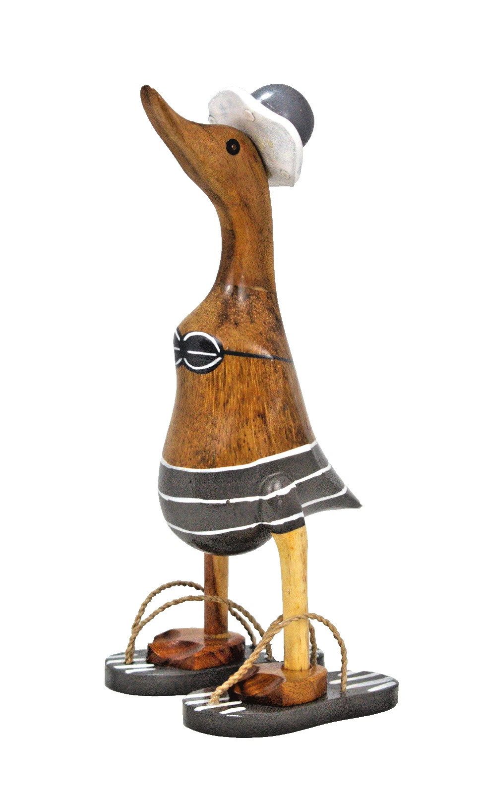 Kaufhaus le petit Tierfigur Deko Ente Holz Laufente Bikini Hut Gans Vogel F günstig online kaufen