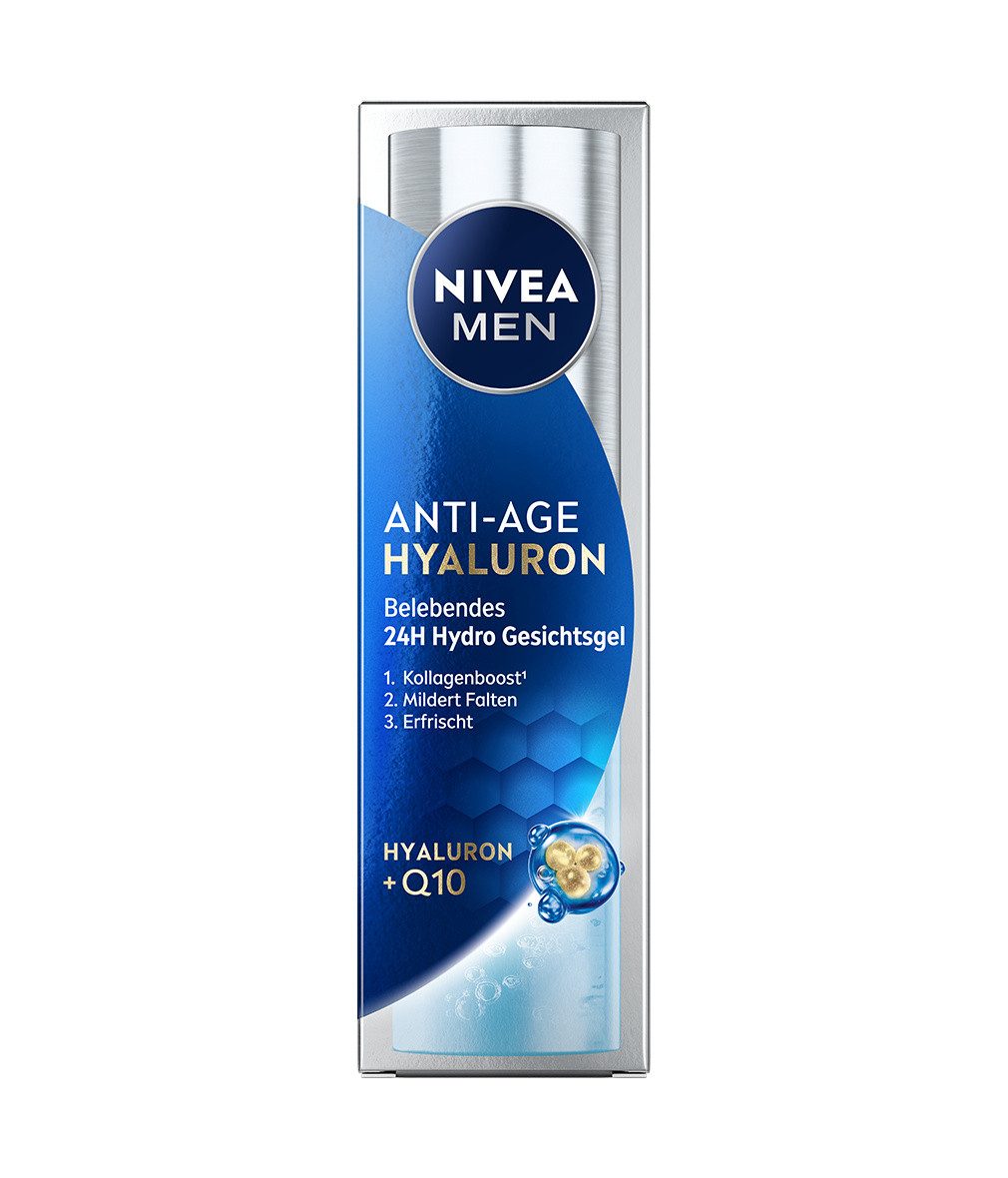 Nivea Men Gesichtsgel Anti-Age Hyaluron Gesichtspflege Gel 50ml, 1-tlg., 50 ml
