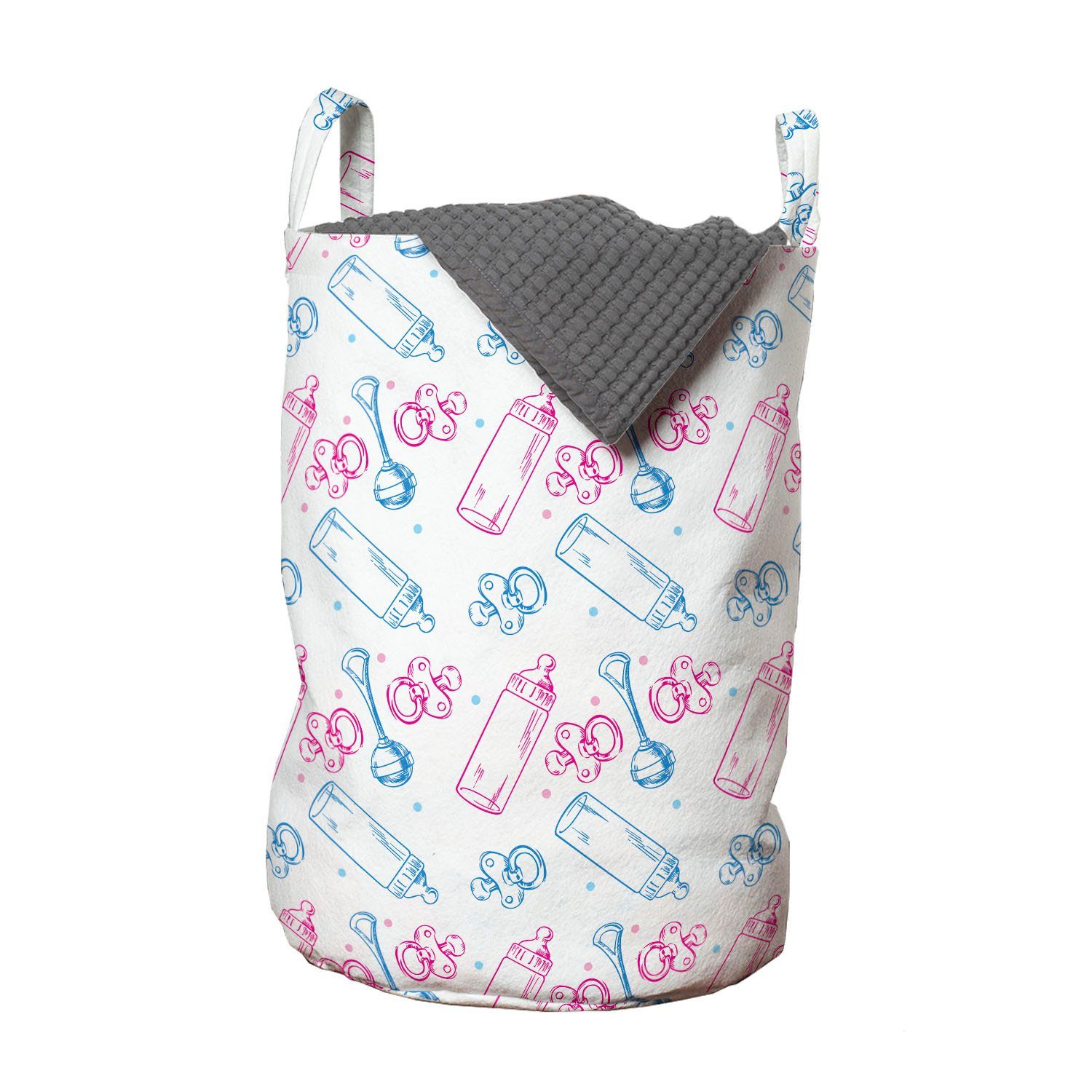 Abakuhaus Wäschesäckchen Wäschekorb Baby Beruhigungssauger Waschsalons, für Griffen mit Milchflaschen Kordelzugverschluss