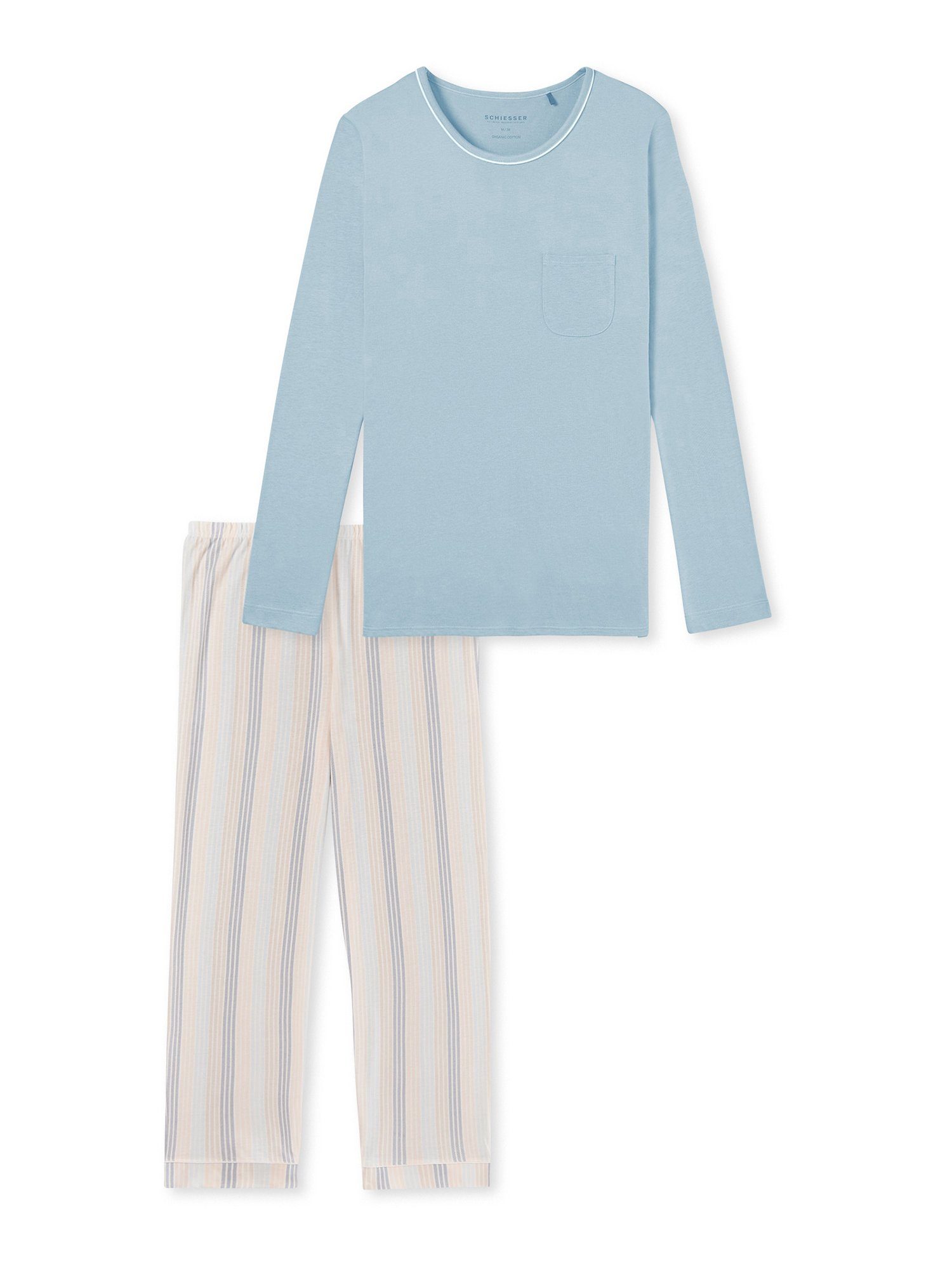 Schiesser Pyjama lang - Comfort Nightwear (2 tlg) schlafanzug schlafmode bequem