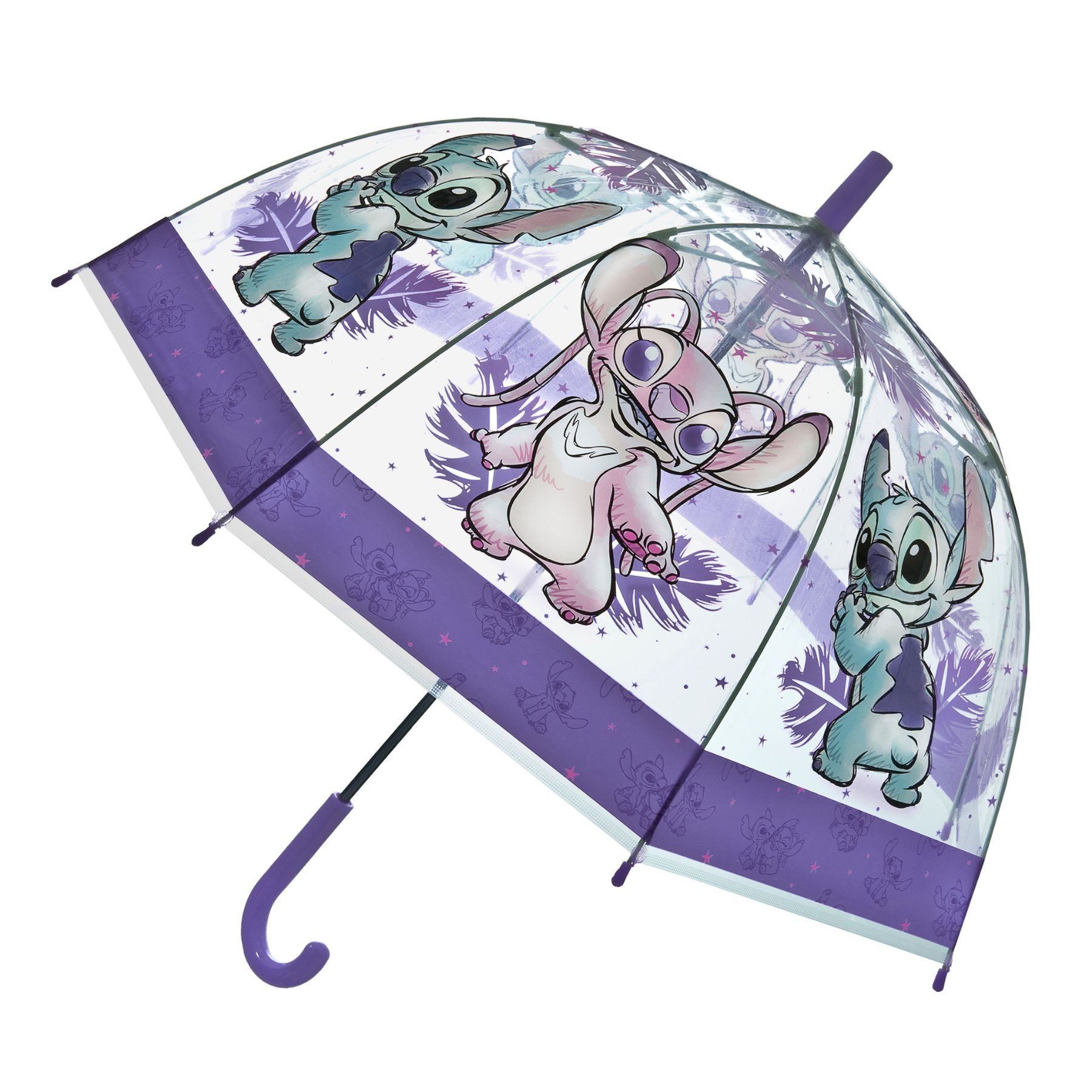 Disney Langregenschirm Lilo & Stitch ⌀ 69 cm Regenschirm transparent Kinder Schirm