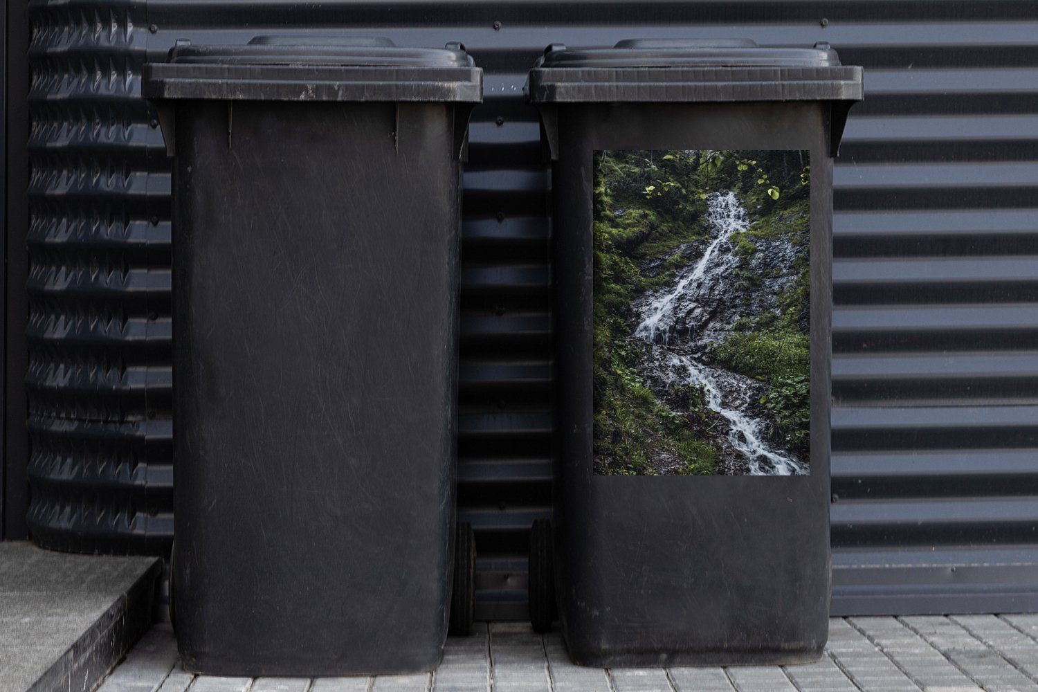 Wandsticker des St), Tatra-Nationalparks Polen Abfalbehälter (1 MuchoWow Wasserfall Sticker, im Container, in Mülleimer-aufkleber, Mülltonne, Tatra-Gebirge