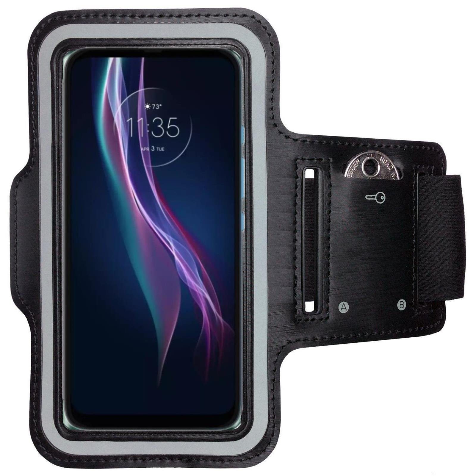 CoverKingz Handyhülle Sportarmband für Motorola One Fusion+ Sport Armband Handy Tasche, Sport Schutzhülle Schlüsselfach Handyhülle Jogging Schutztasche Etui