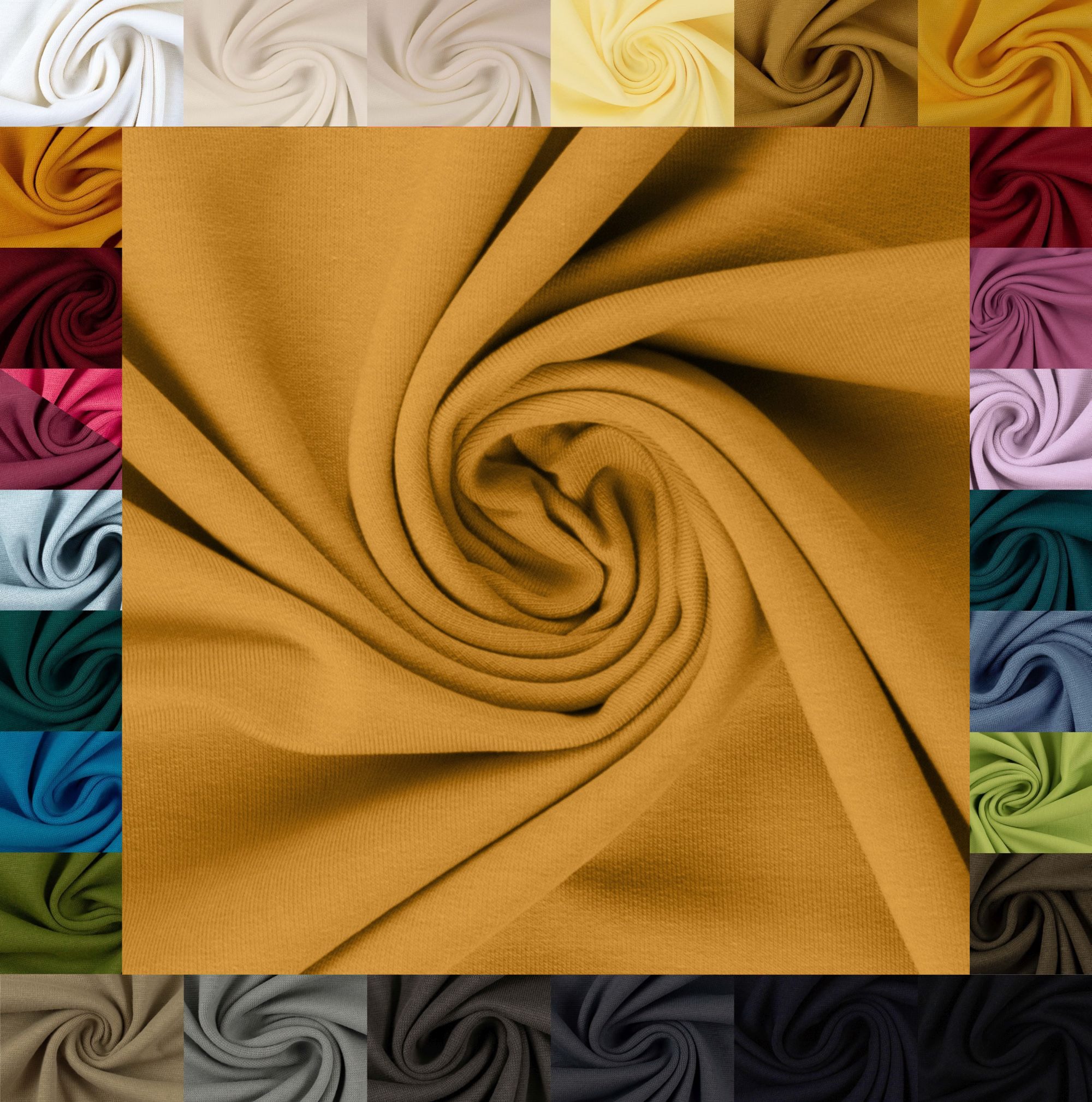 larissastoffe Stoff French Terry, Sweatstoff uni, Swafing Maike, Meterware, 50 cm x 150 cm