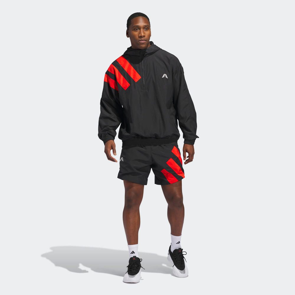 adidas Originals Windbreaker Anthony Edwards Anorak Pullover - Black
