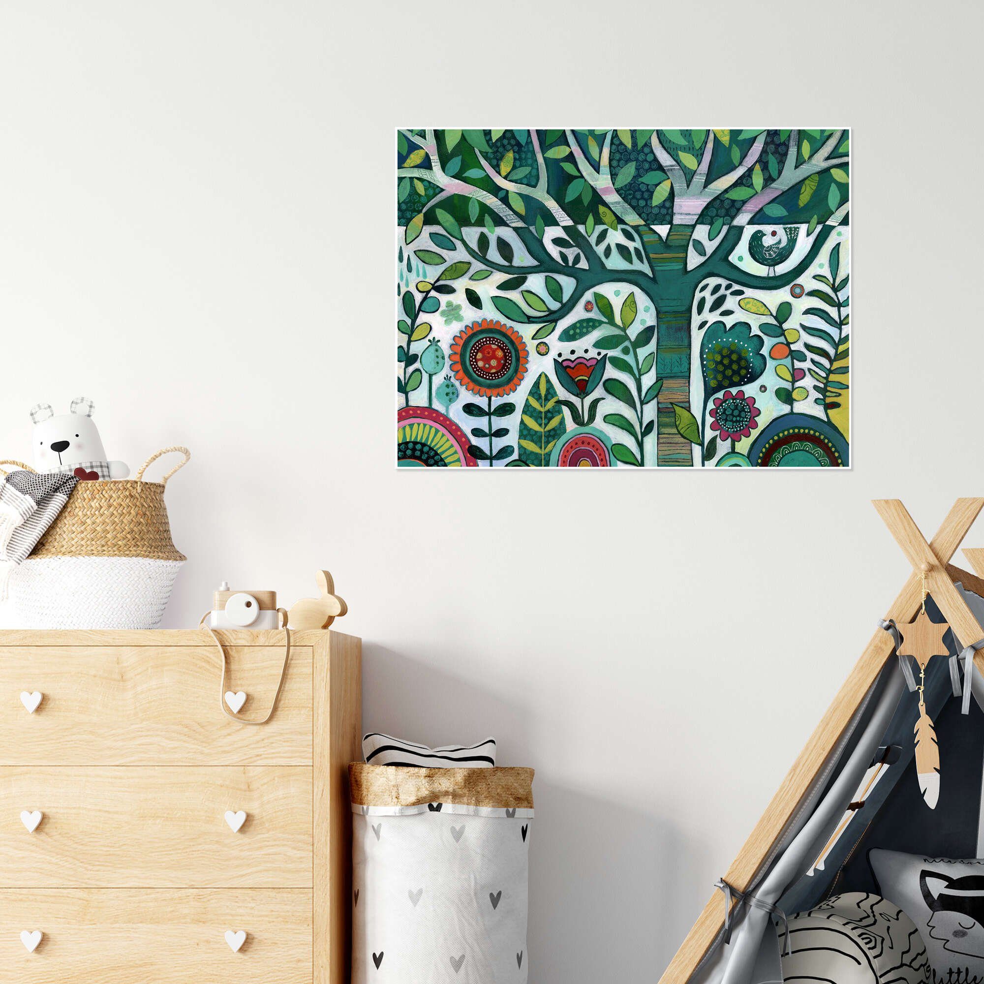Posterlounge Wandbild Blättergarten, Janet Broxon, erhältlich als Poster, Leinwandbild, Wandsticker oder Acrylglasbild