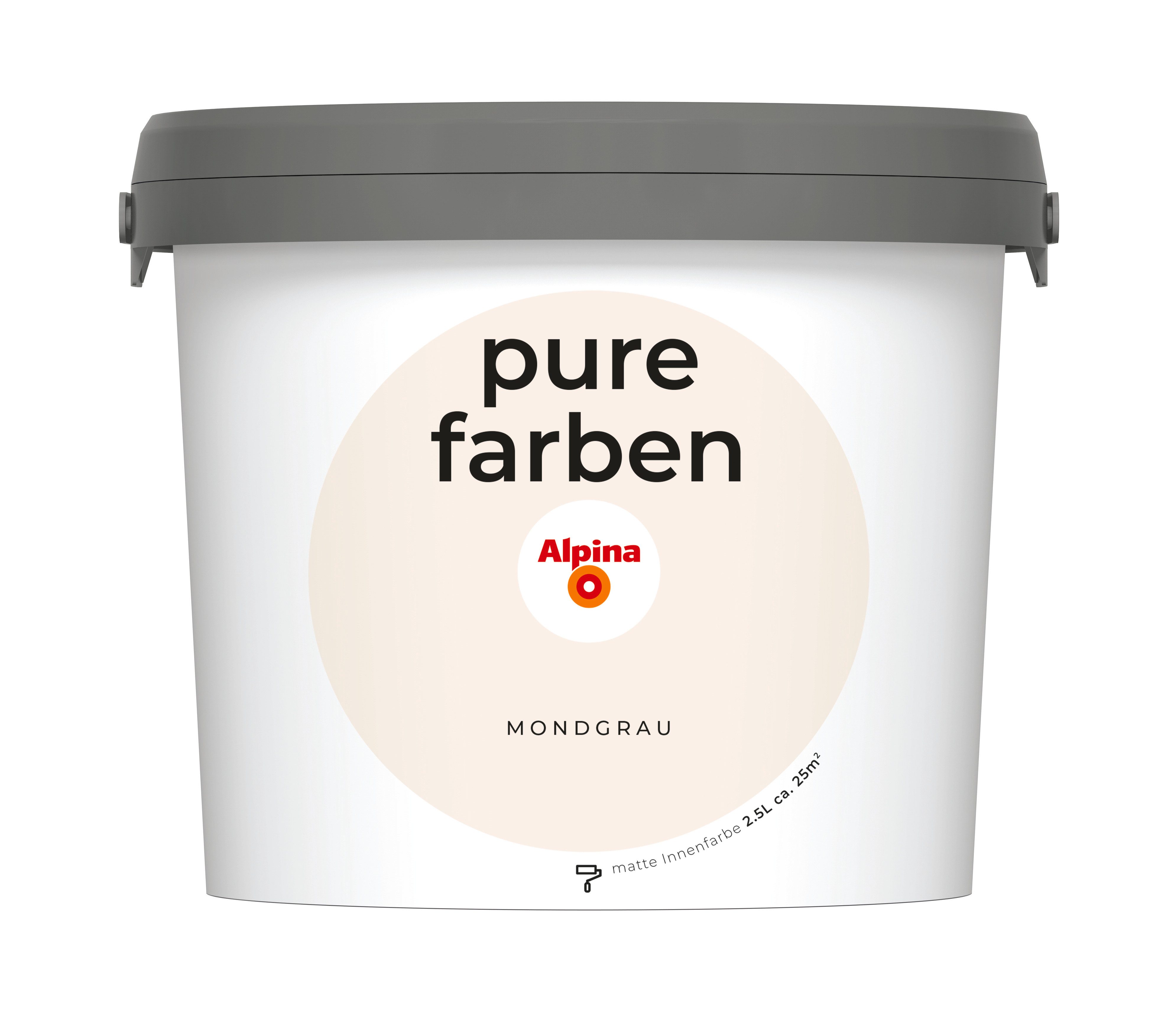 Wandfarbe Alpina pure farben - Grautöne