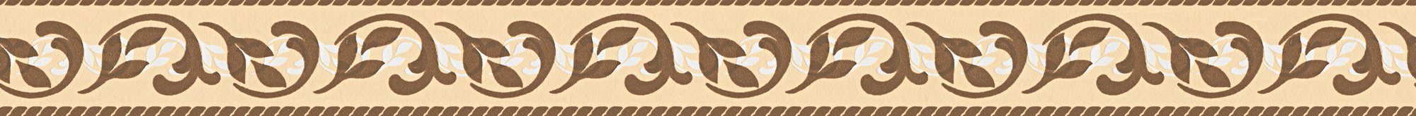 A.S. Création Bordüre Only Borders, aufgeschäumt, Motiv, Retro, gemustert, Uni Tapete Bordüre Modern Metallic floral selbstklebend Design Optik