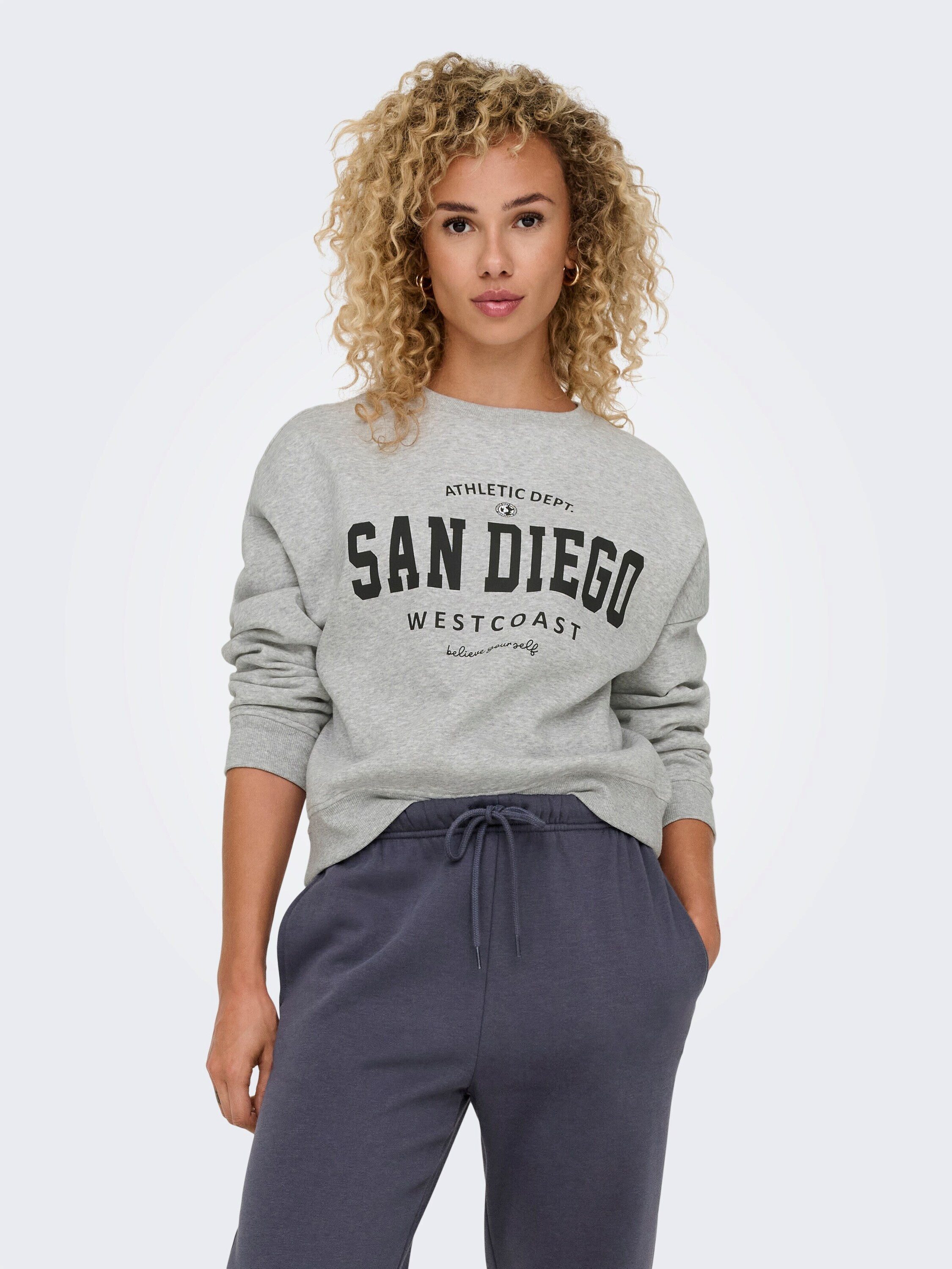 ONLY Sweatshirt ONLSWEAT L/S CREW OVERSIZE günstig online kaufen