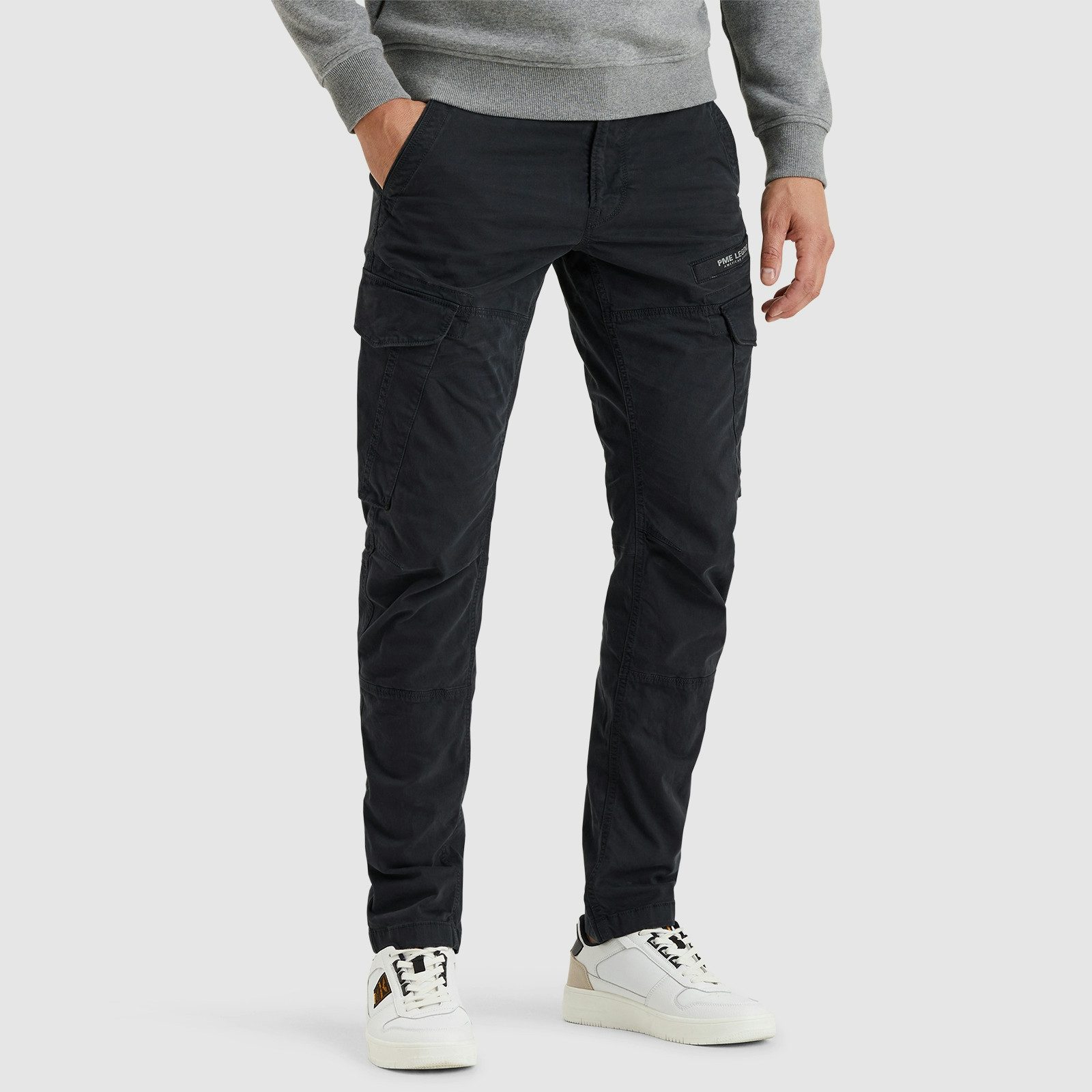 PME LEGEND Cargohose Nordrop Stretch Twill mit Logo Stickerei