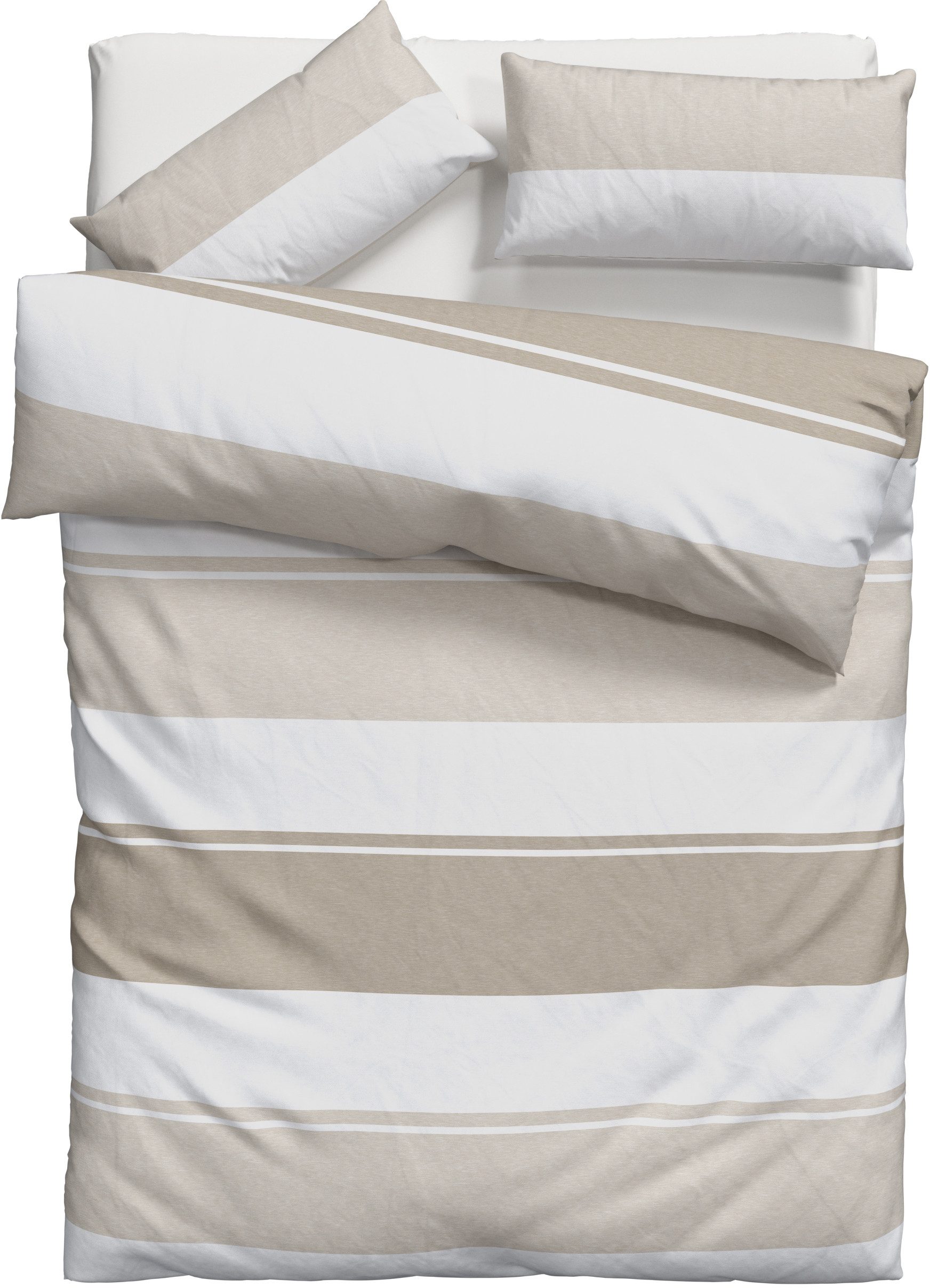 OTTO home Bettwäsche Yonne, Renforcé, 2 teilig, in frischen Farben, gestreifte Bettwäsche, ab Gr. 135x200 cm