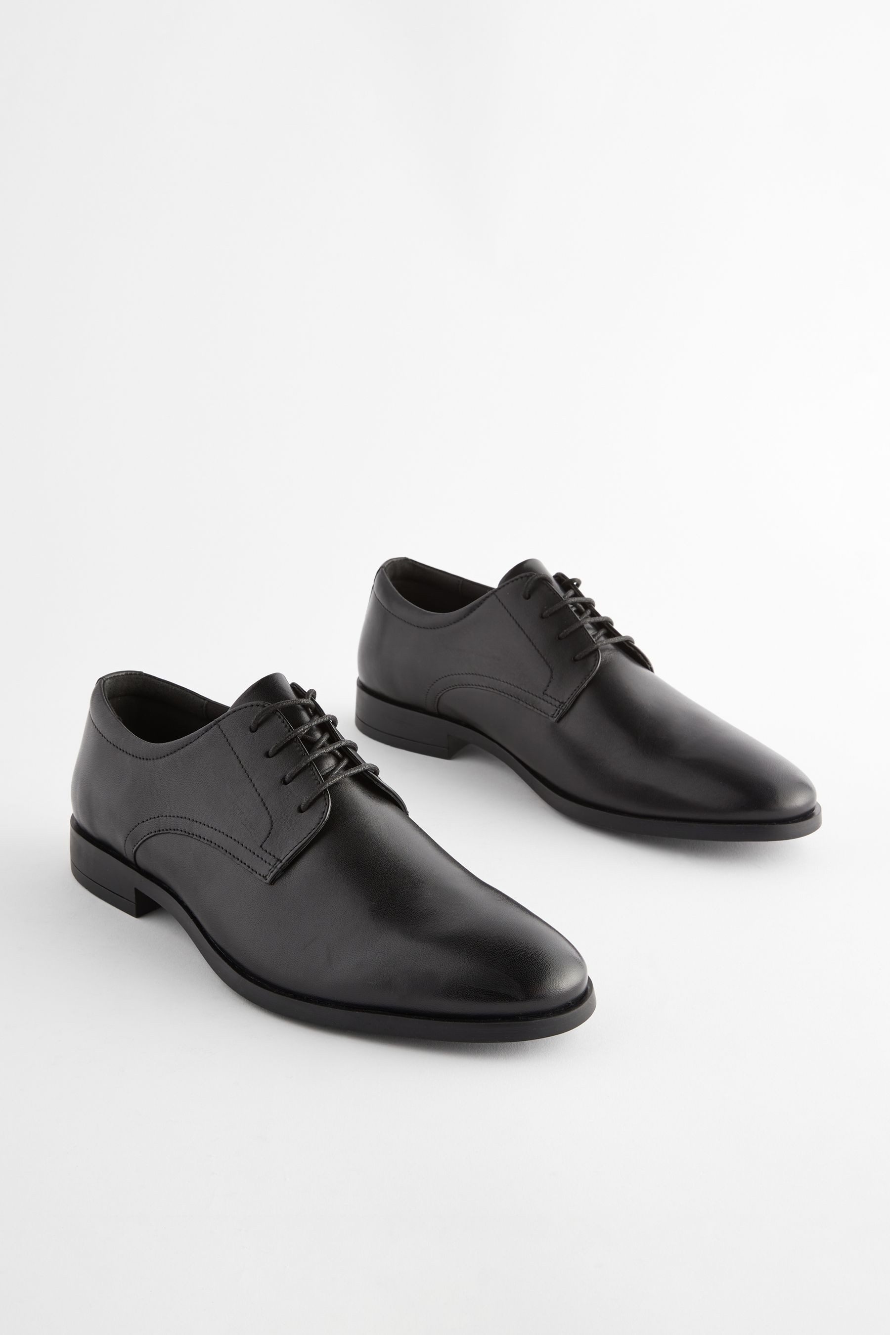 Next Unifarbene Derby-Schuhe aus Leder Schnürschuh günstig online kaufen