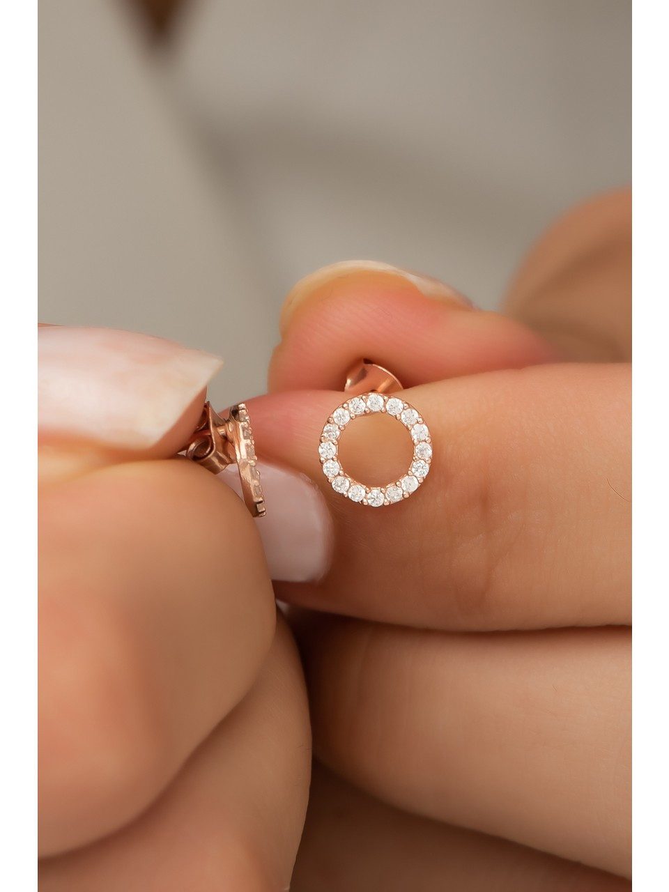 Nisan Ohrring-Set, 925 Sterling Silber Ohrringe – Runde Ohrstecker mit Zirk günstig online kaufen