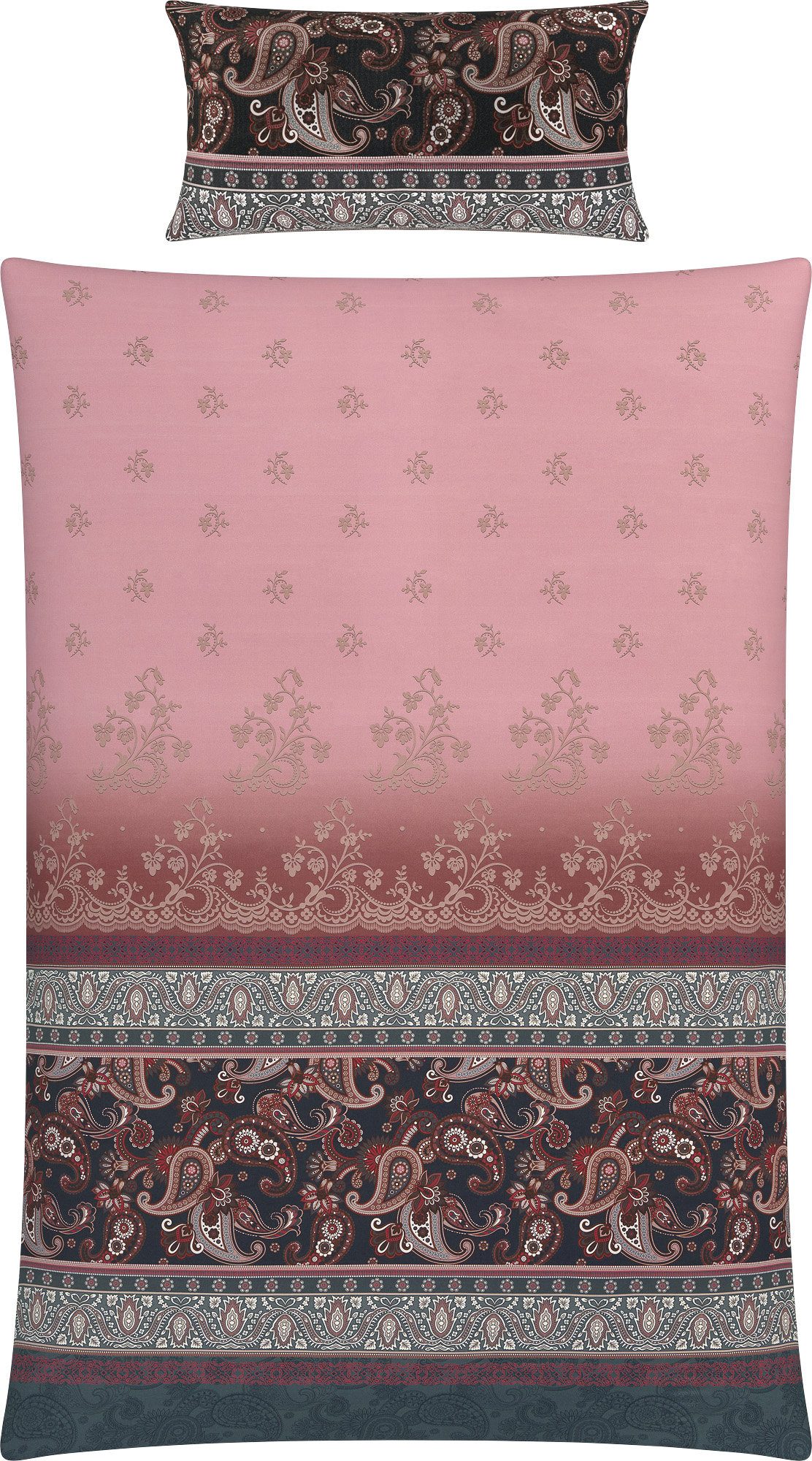 Erwin Müller Bettwäsche Bettwäsche, Mako-Satin, Mako-Satin Paisley/Ranke