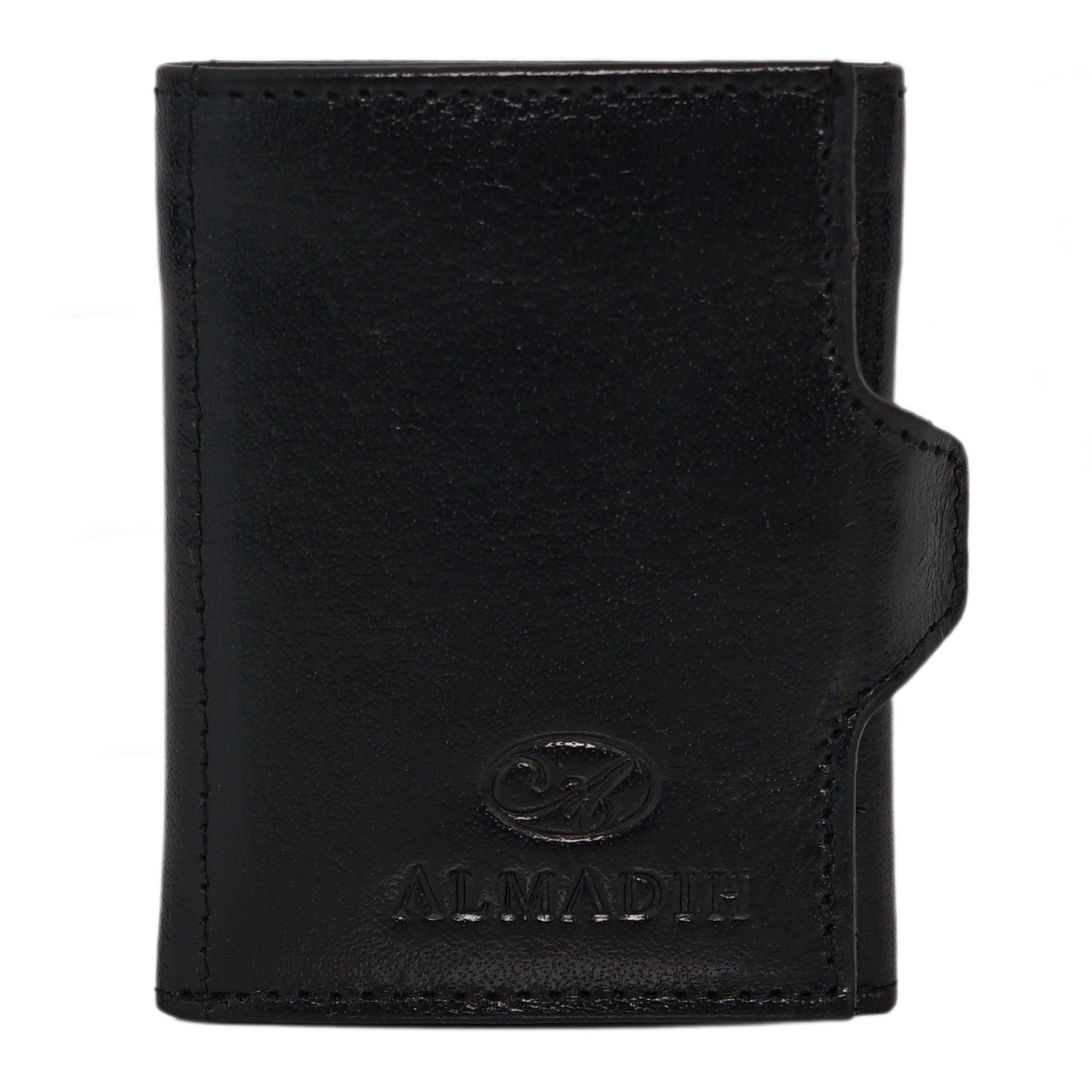 ALMADIH Mini Geldbörse Leder SP4 Portemonnaie Herren mit RFID Slim Wallet Mini Geldbörse