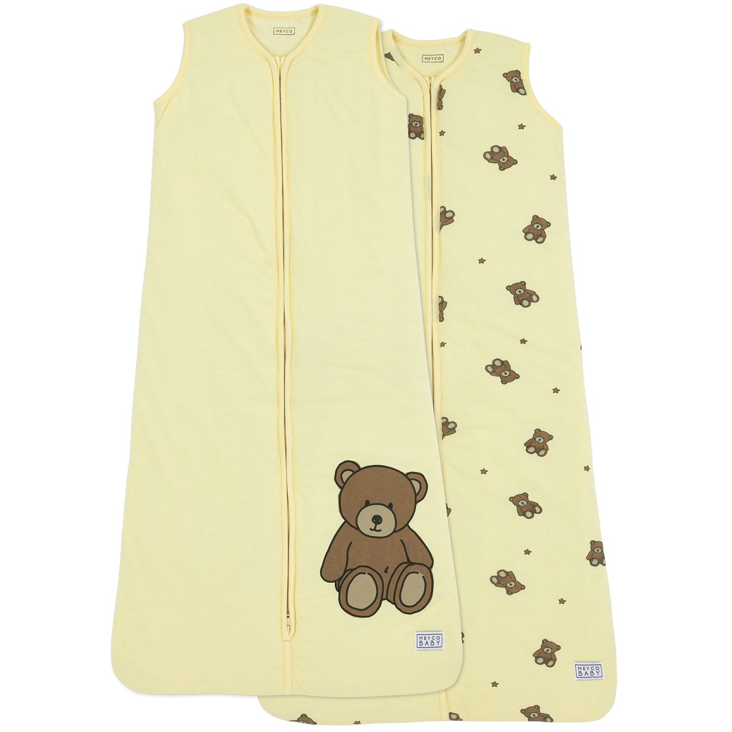 Meyco Baby Babyschlafsack Teddy Bear Soft Yellow (1 tlg), 90cm - 2-Pack günstig online kaufen