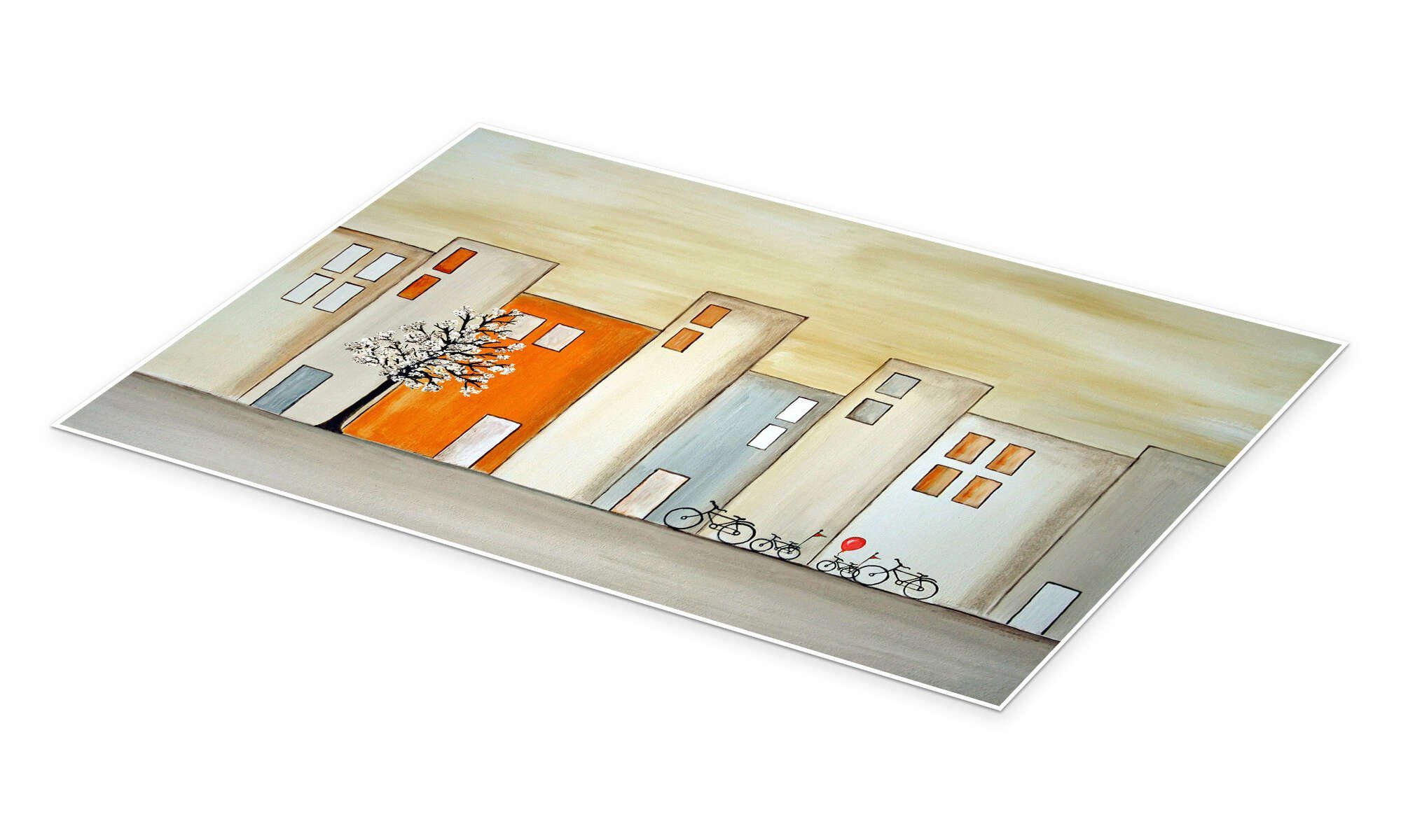 Posterlounge Wandbild Fahrradtour, Tina Melz, erhältlich als Poster, Leinwandbild, Wandsticker oder Acrylglasbild