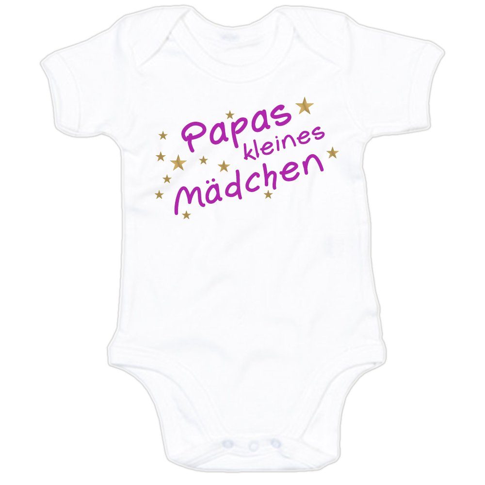 G-graphics Kurzarmbody Papas kleines Mädchen Baby Body mit Spruch / Motiv / Aufdruck • als Geschenk