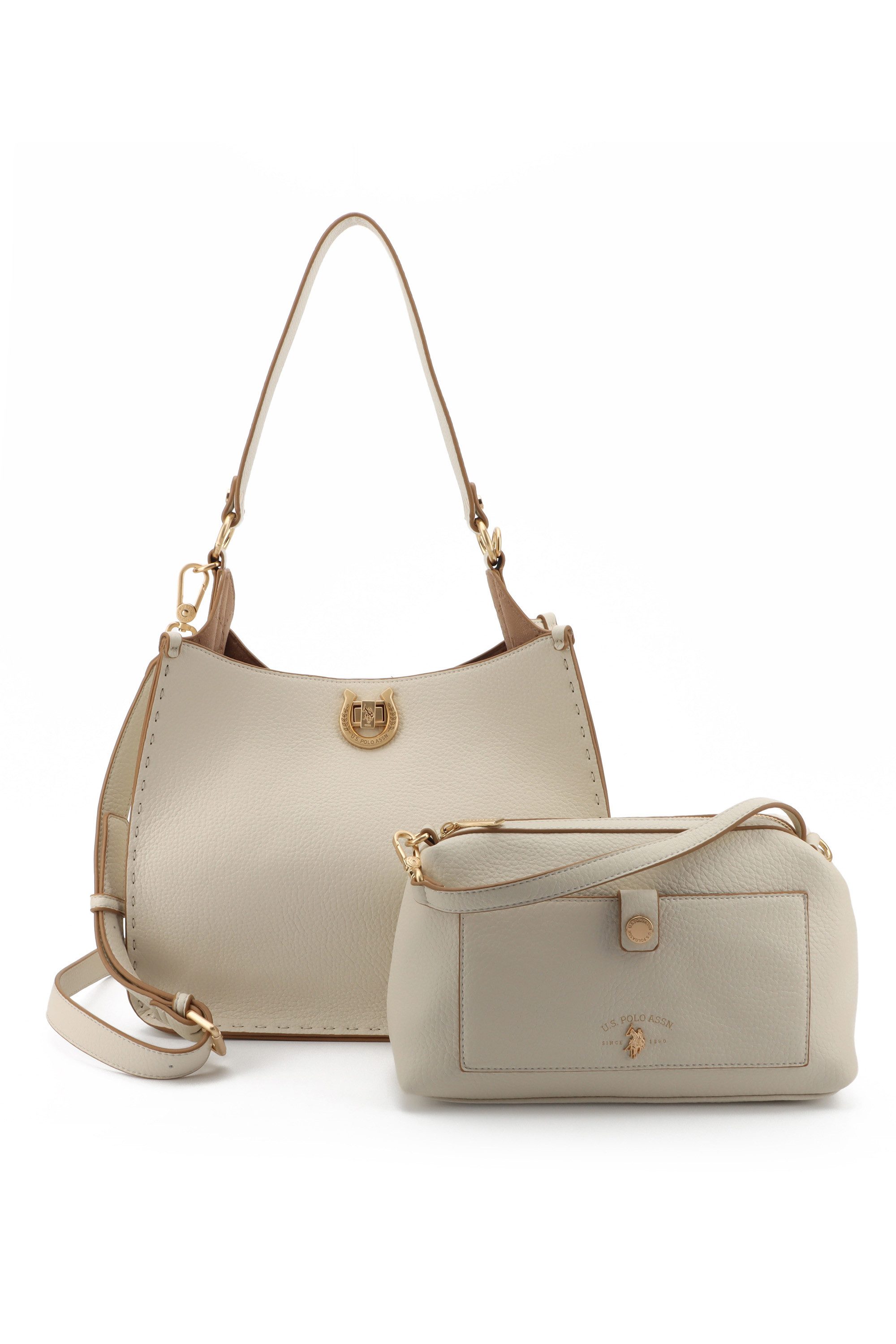 U.S. Polo Assn. Schultertasche MIDDLETON HOBO BAG WITH EXTRA BAG. Damen, Schultertasche Damen, Shopper, Handtasche, Fashion, Lifestyle, Sale
