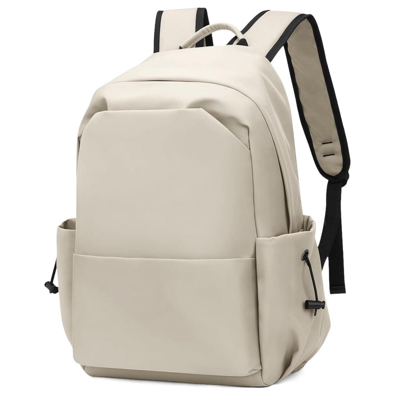 LuxusKollektion Schulrucksack Rucksack 15,6" Laptop wasserabweisend Cremeweiß