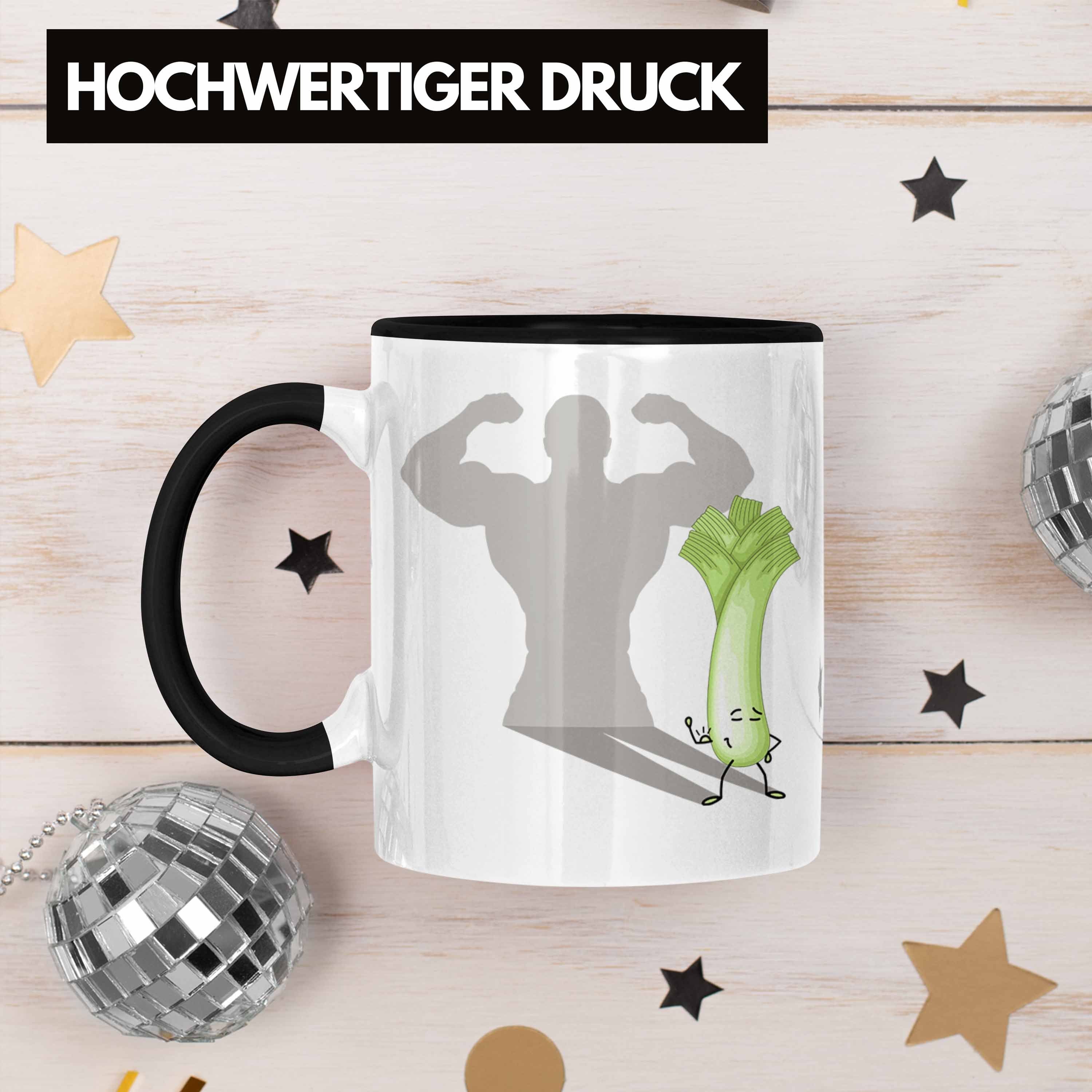 Trendation Tasse Gym Tasse Fitness Geschenk Lauch Schatten Muskeln