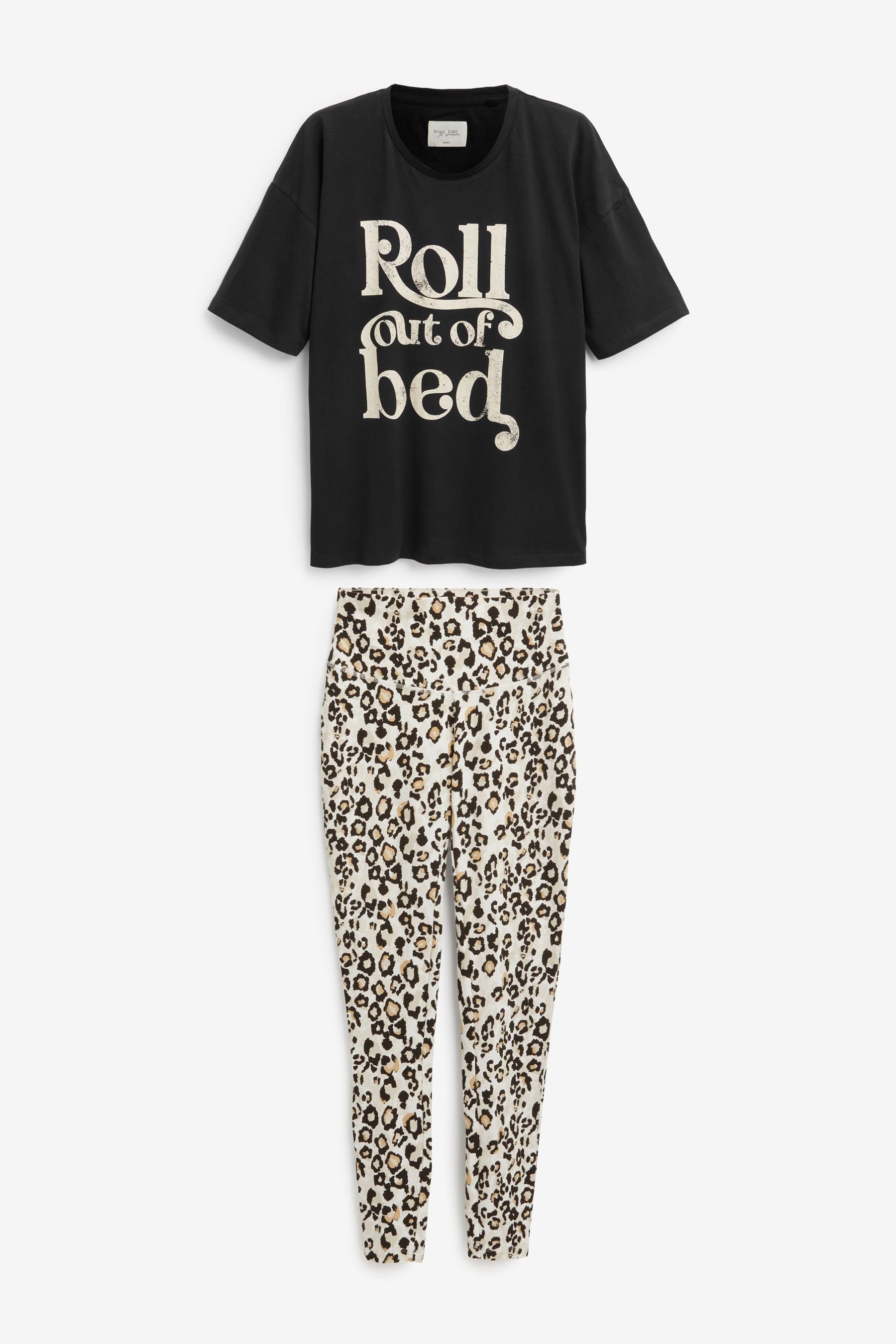 Next Pyjama Übergroßes T-Shirt und Leggings im Set (2 tlg)