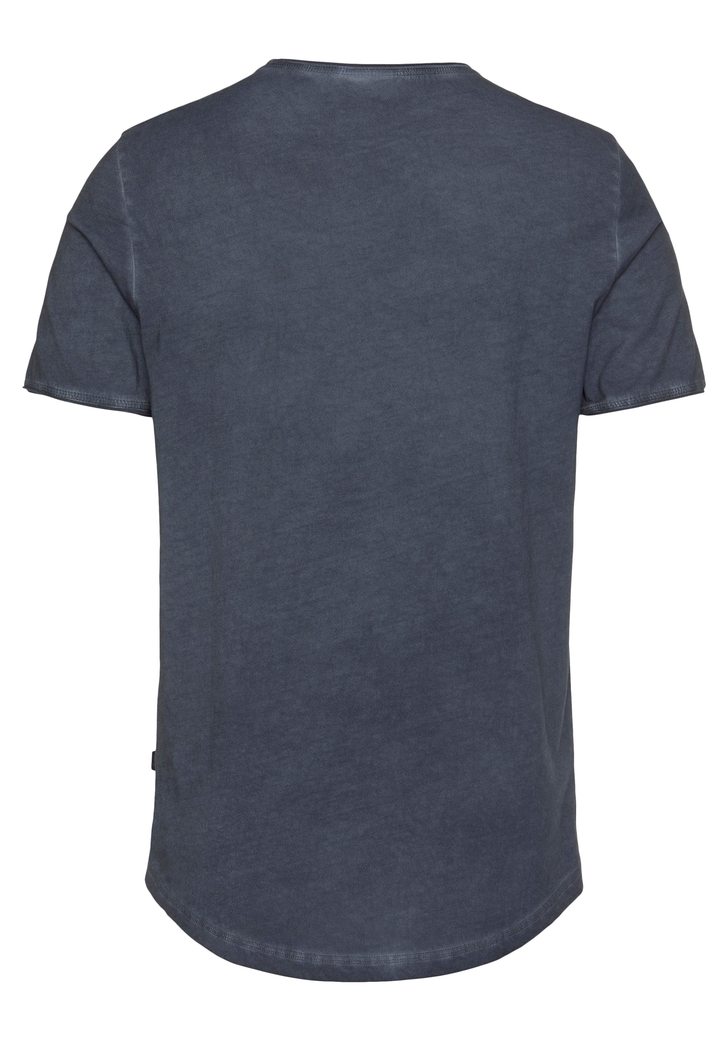 Joop Jeans T-Shirt JJJ-06Clark mit blue Logo-Stickerei Ton-in-Ton dark