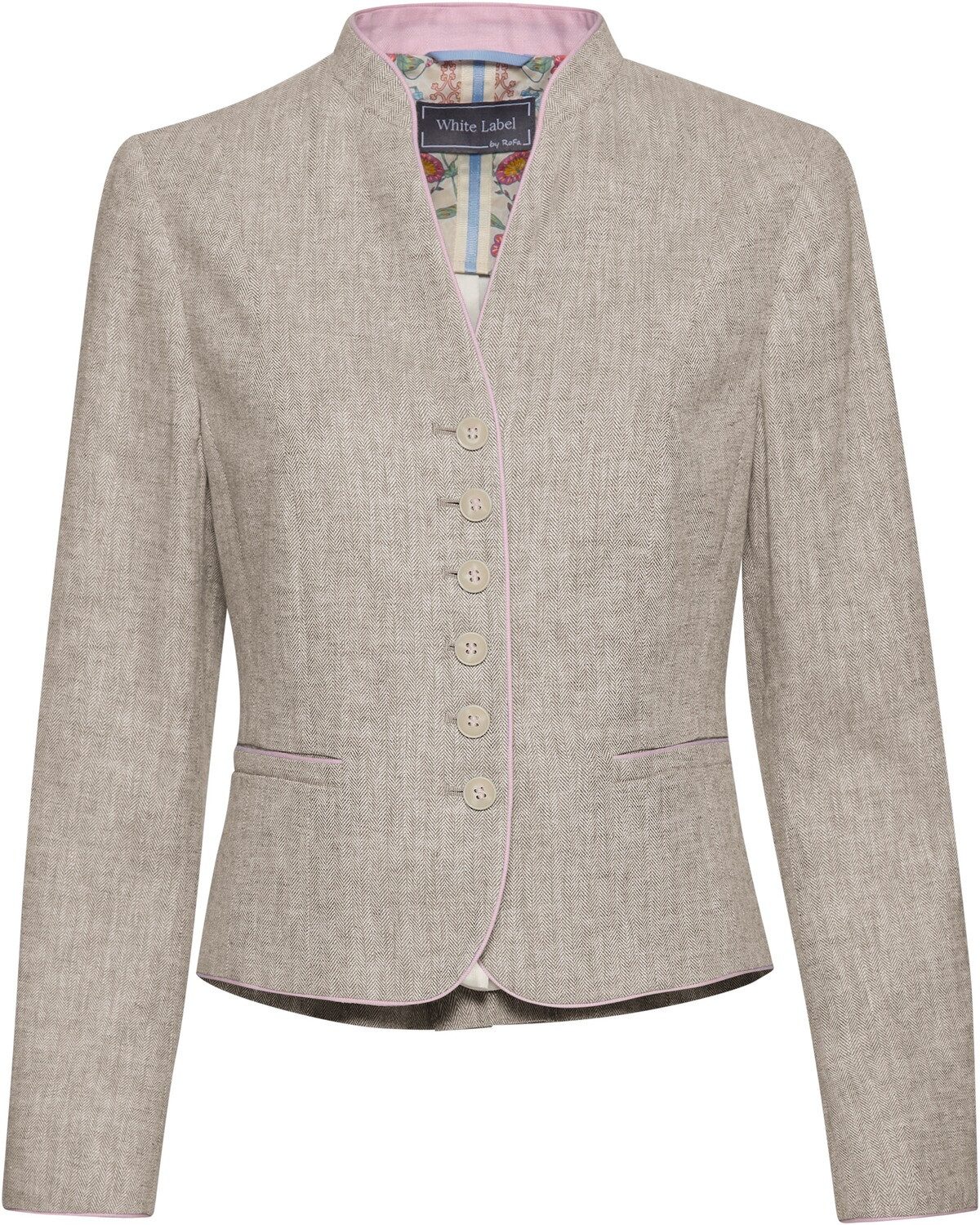 White Label Trachtenjacke Kurze Fischgrat-Jacke