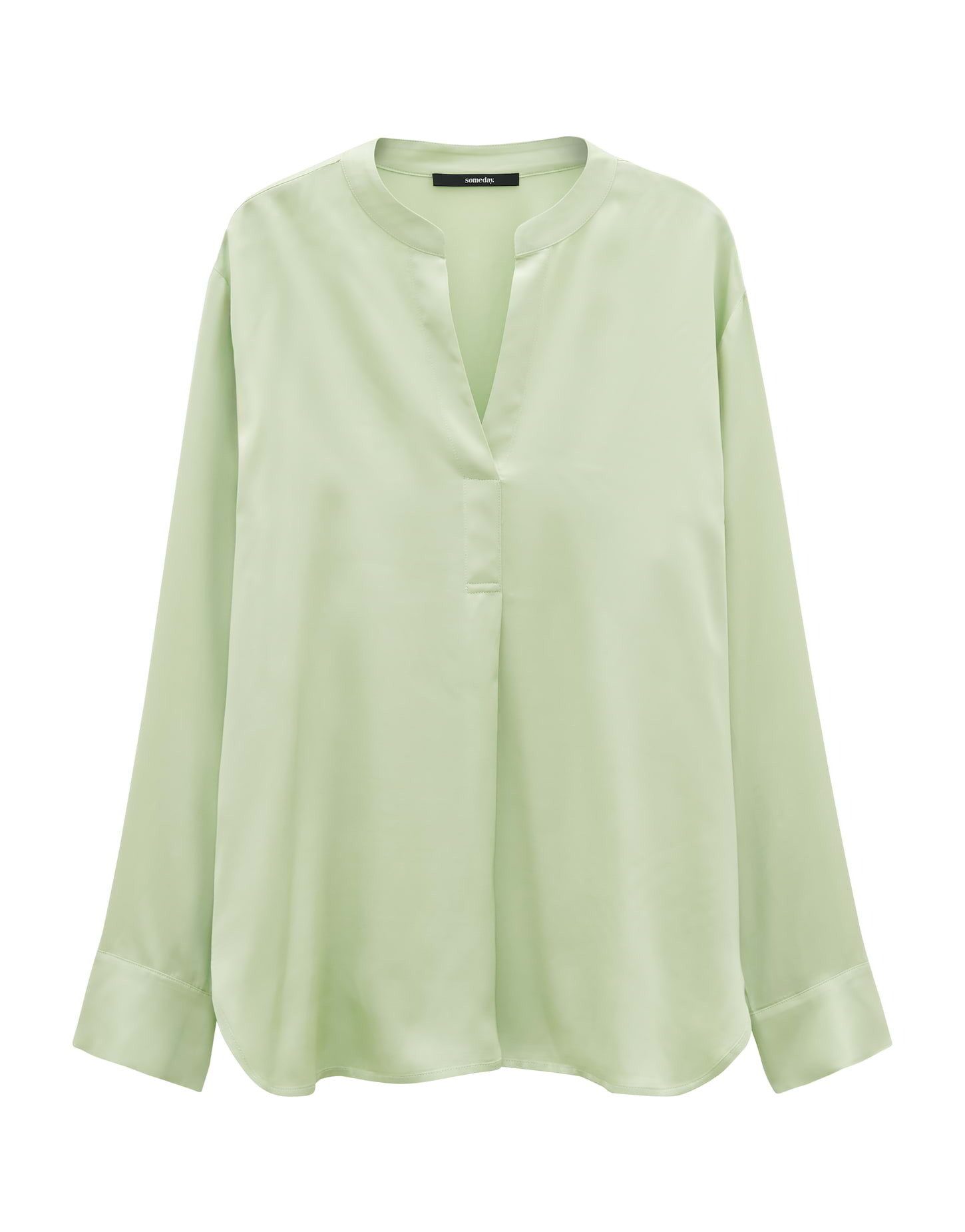 someday Langarmbluse Satinbluse ZELISSA Loose aus nachhaltiger Viskose