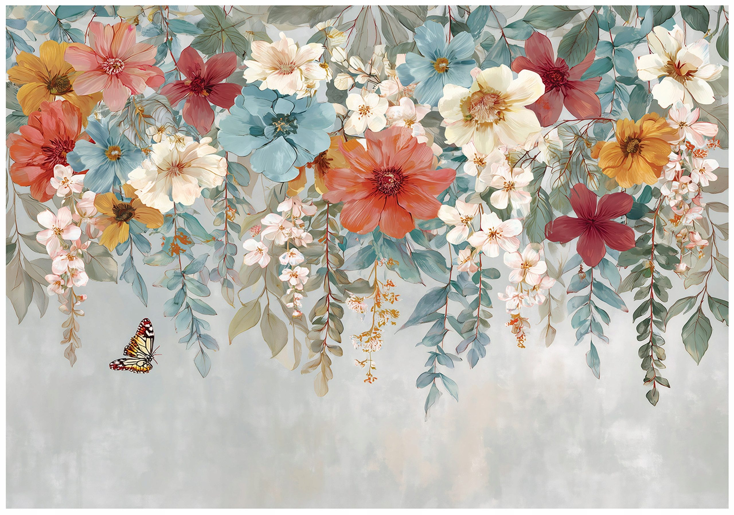Wallarena Fototapete Blumen Hängend Vlies Schlafzimmer 350x250 cm, glatt, Blumenmuster, 150 x 105 cm
