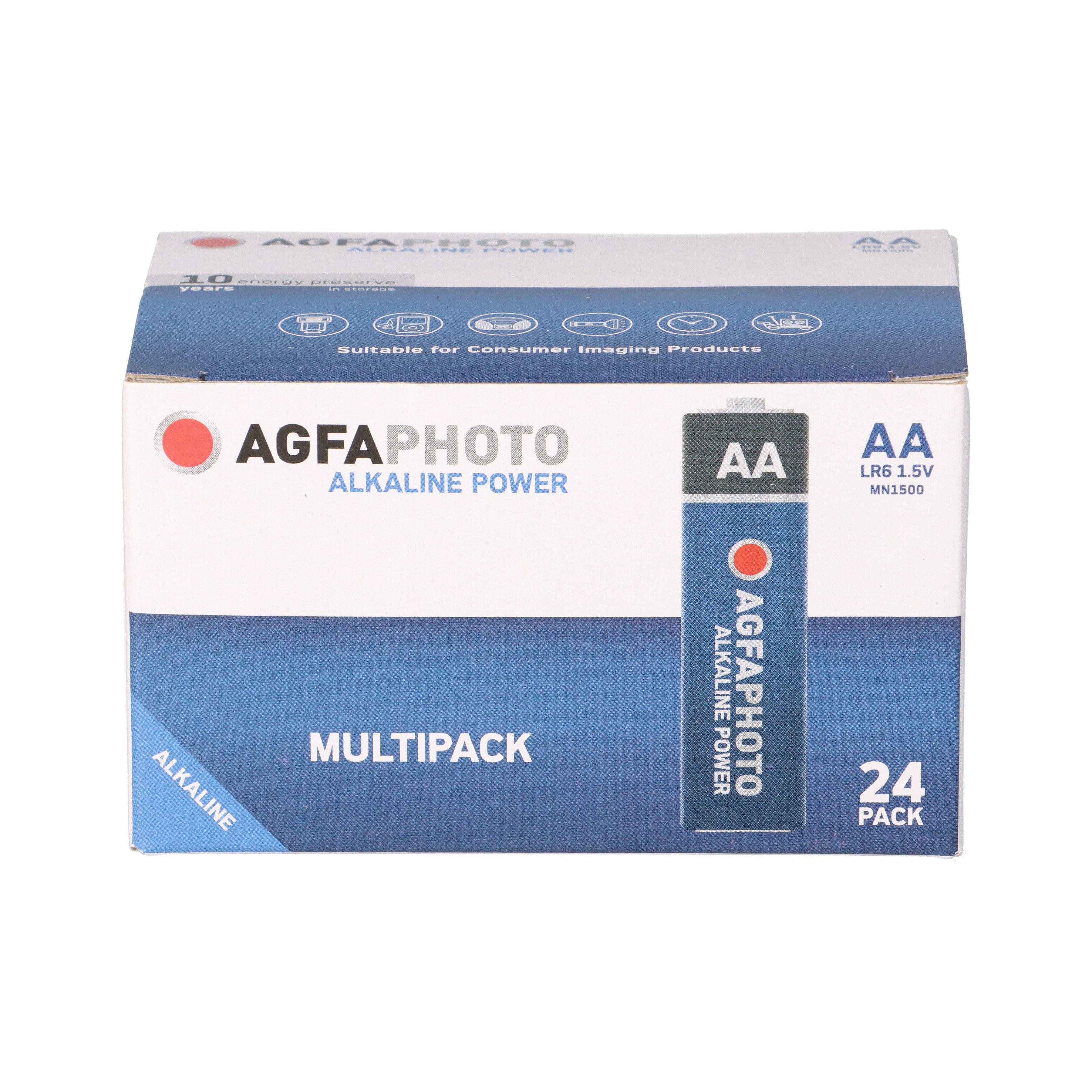 AgfaPhoto AGFAPHOTO AA 24 Mignon 1.5V Stück LR06 Alkaline Batterie Batterie