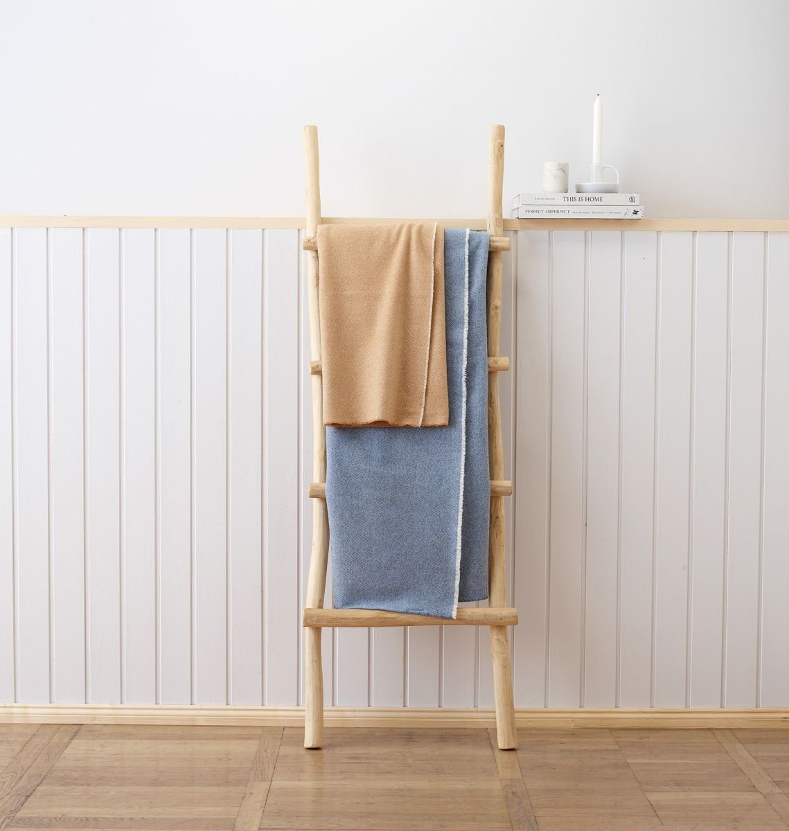 Wolldecke Wolle Wohnplaid amber 130 cm x 200 cm, Curt Bauer, Tagesdecke Kuscheldecke Decke Wohndecke