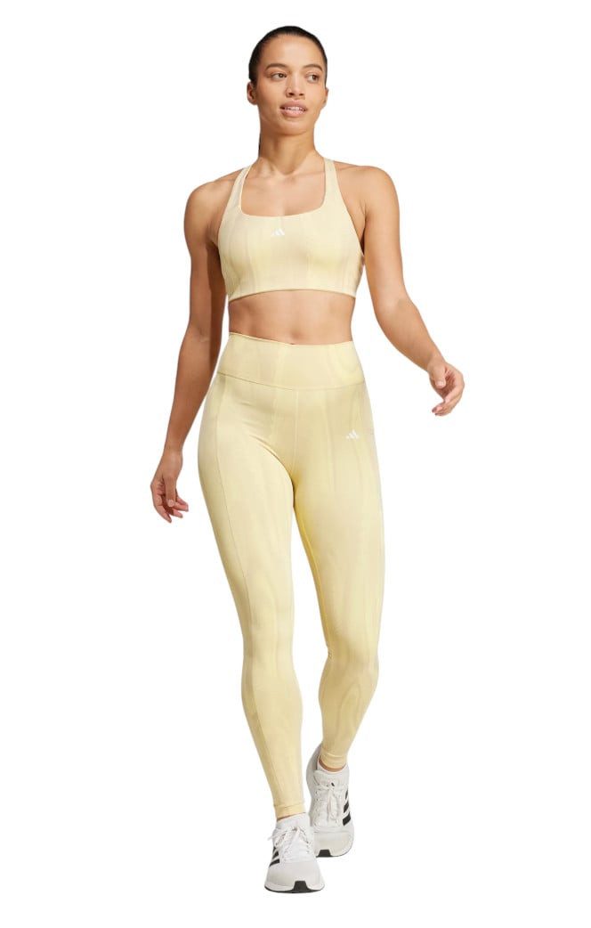 adidas Performance Leggings Optime Full-Length Print (Tight, hoher Bund) gelb Damen