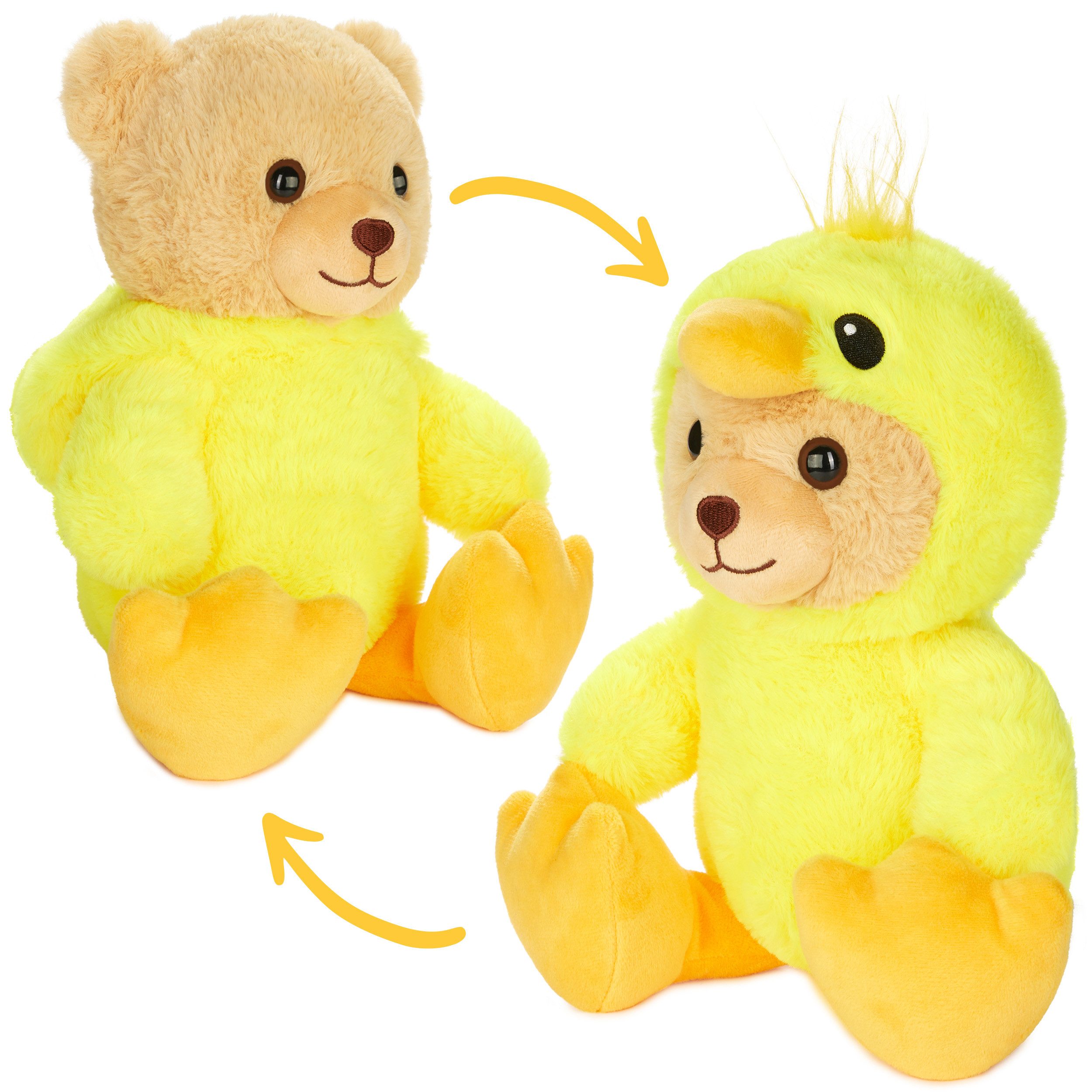 BRUBIES Kuscheltier Teddy Küken - 25 cm Teddybär im Kükenkostüm mit Kapuze (Plüschtier für kuschelige Abenteuer, 1-St), Kuscheltier Geschenk für Kinder