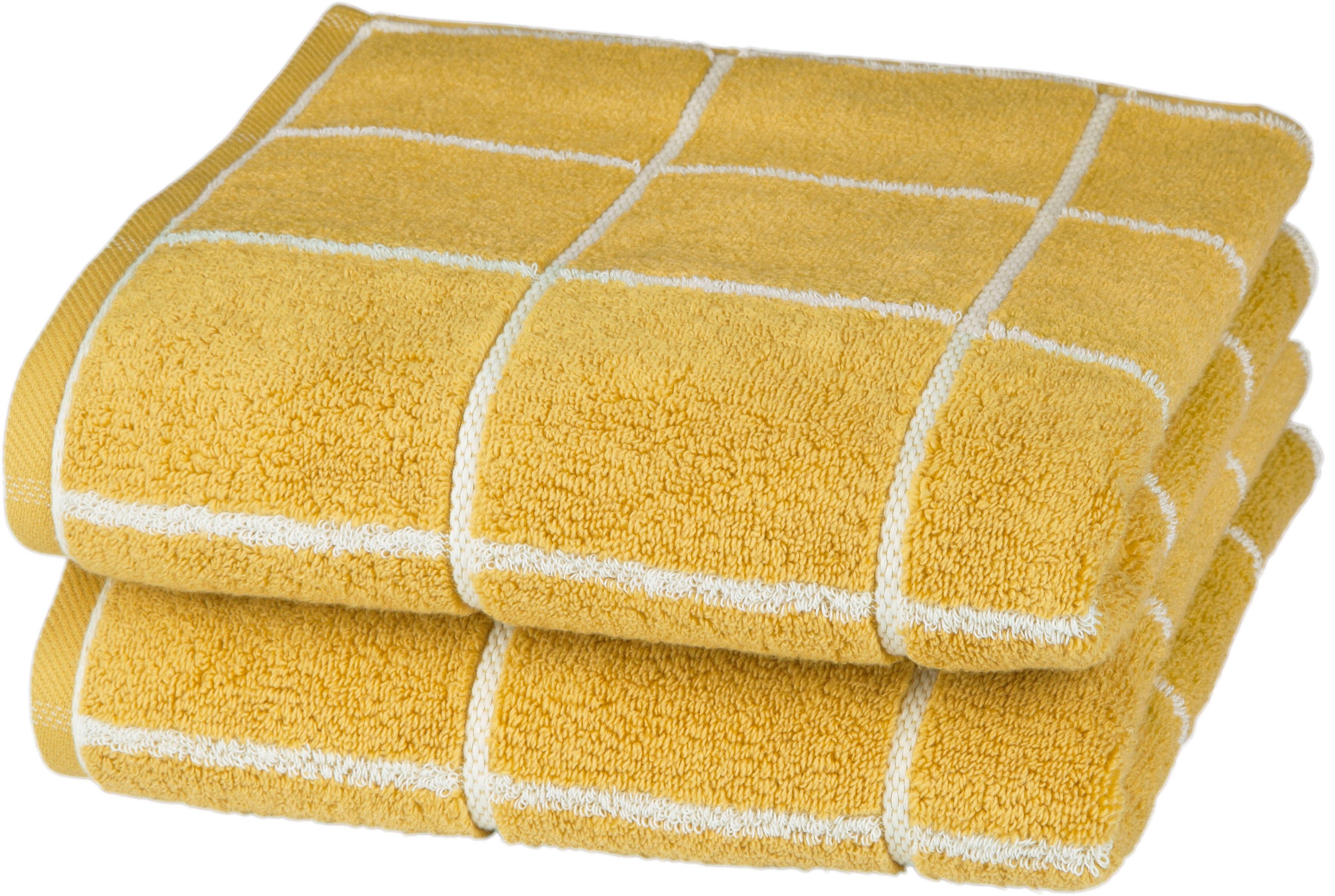 ROSS Handtuch Uni, Frottier (1-St), Überkaro günstig online kaufen