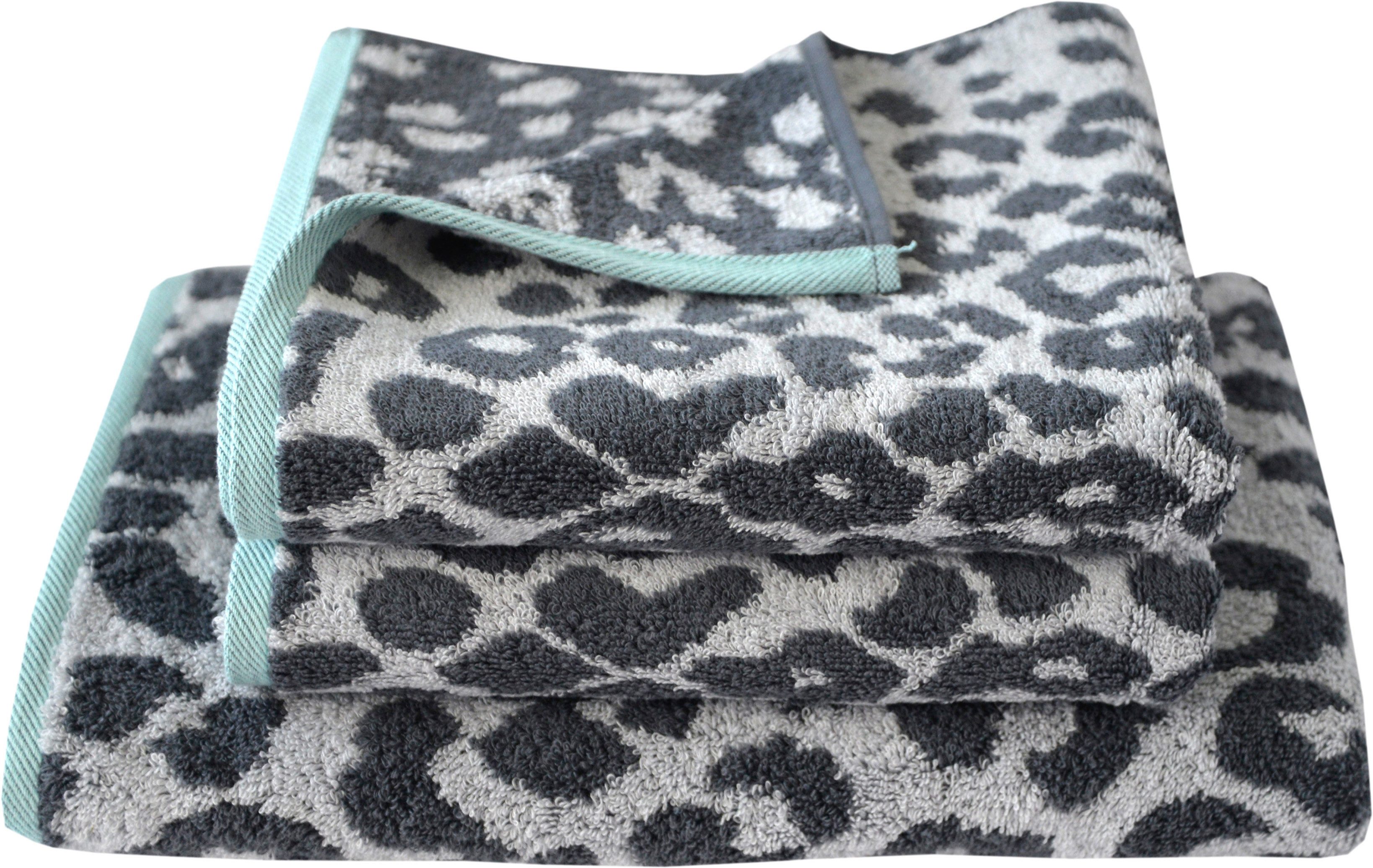 Dyckhoff Duschtuch Cool Mint Leo, Walkfrottier (Packung, 1-St), Made in Germany, weich und flauschig