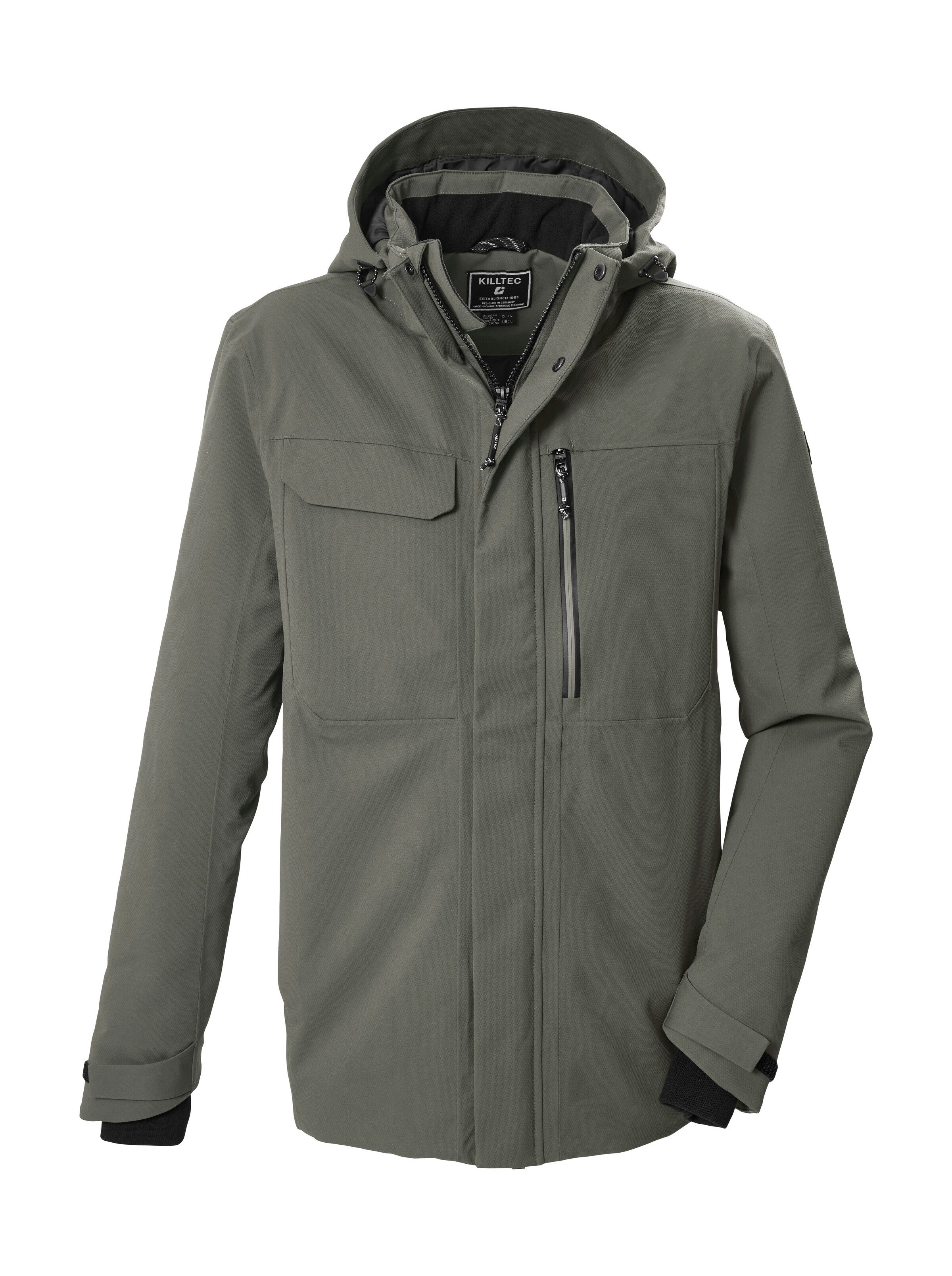 Killtec Funktionsjacke KOW 42 MN JCKT Wasserdicht, atmungsaktiv, abnehmbare Kapuze, viele Taschen
