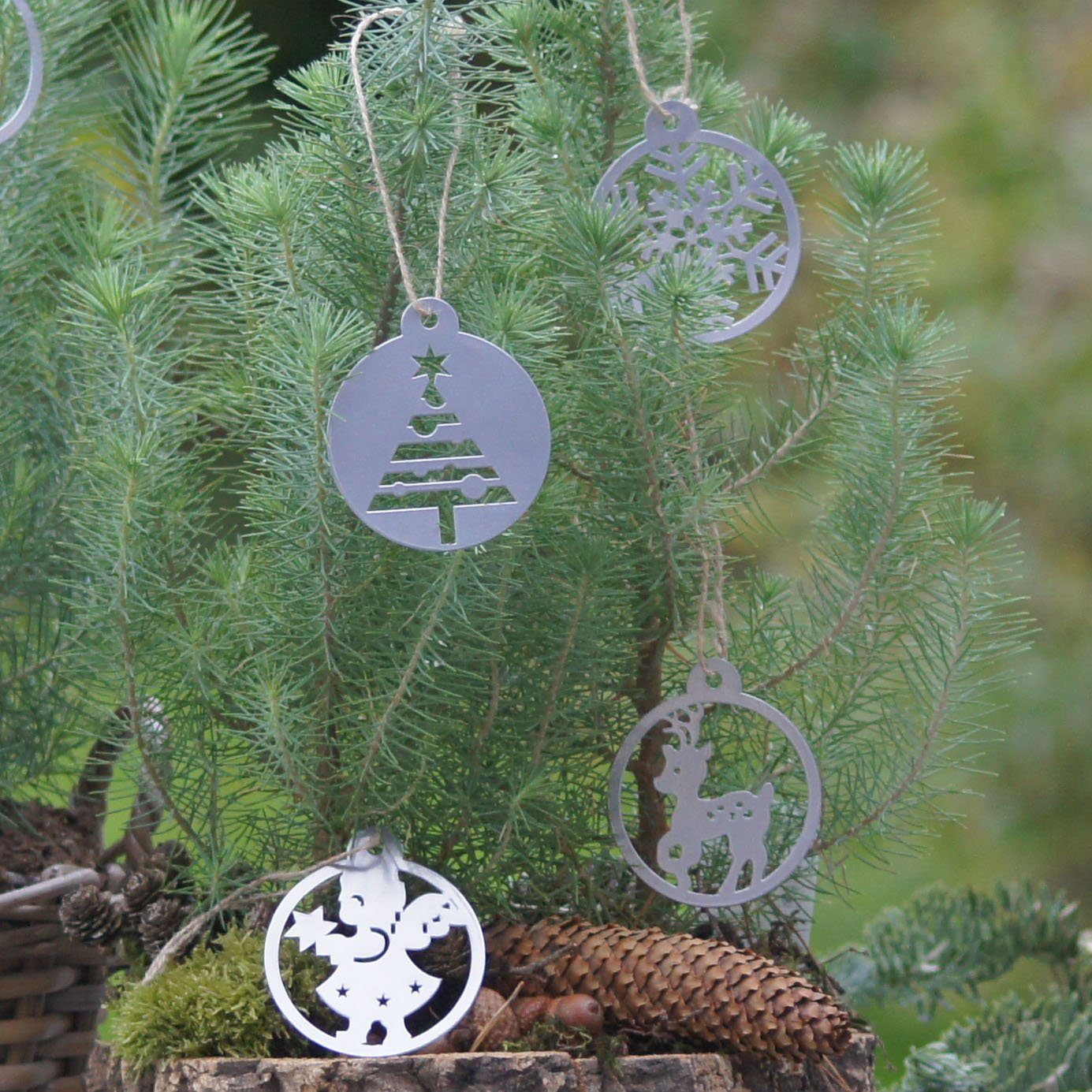 UNUS HOME Weihnachtsbaumkugel Weihnachtsanhänger 12er verschiedene Design Set (12 St), Christbaumschmuck Weihnachtsanhänger Weihnachtsbaumschmuck