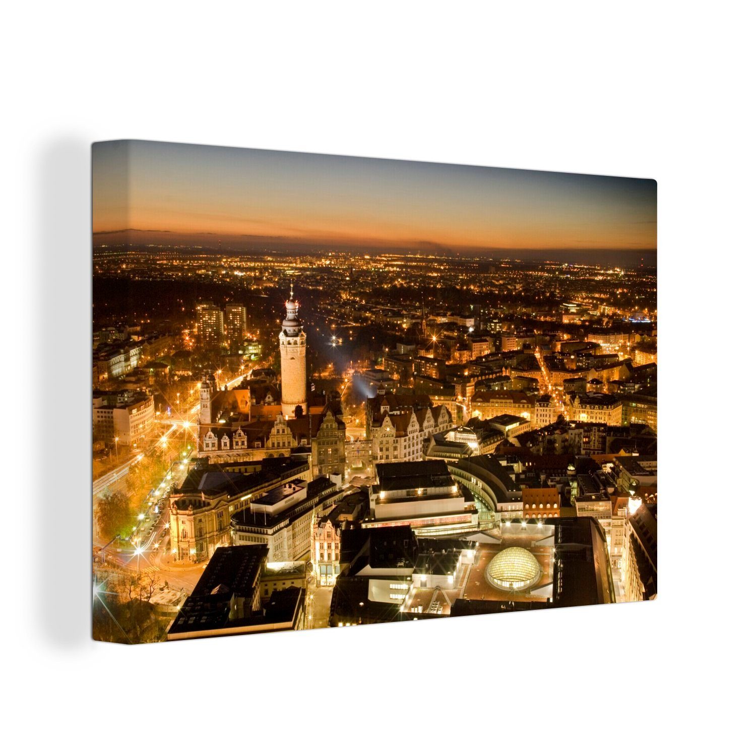 OneMillionCanvasses® Leinwandbild Straßen - Leipzig - Deutschland, Fotodruck (1 St), Leinwand Bilder Klein, Wand Dekoration Aesthetic 30x20 cm