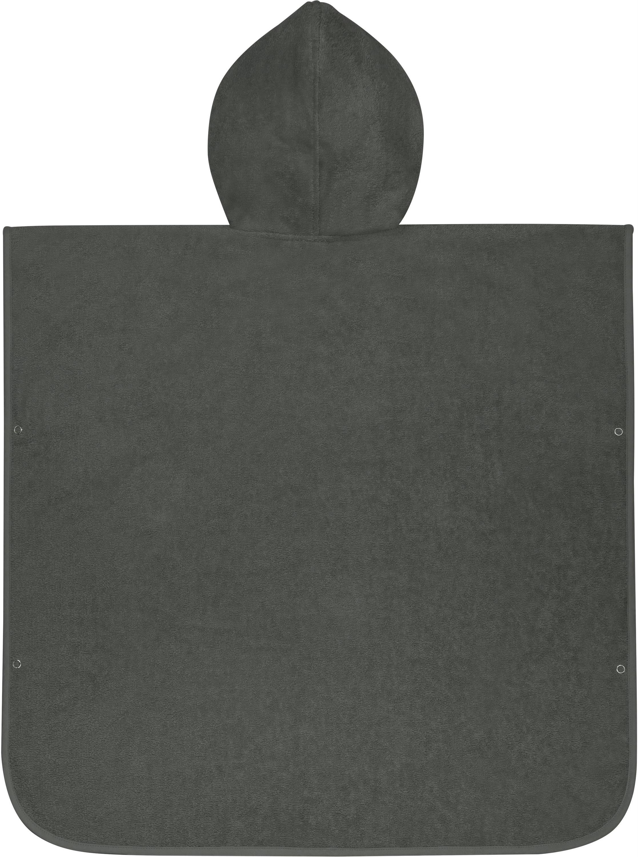 normani Badeponcho Badeponcho aus Bio-Baumwolle für Kinder, Bio-Baumwolle, Kapuze, Schlupf, Kinderbademantel mit Kapuze Strandponcho – Bild 4 von 5