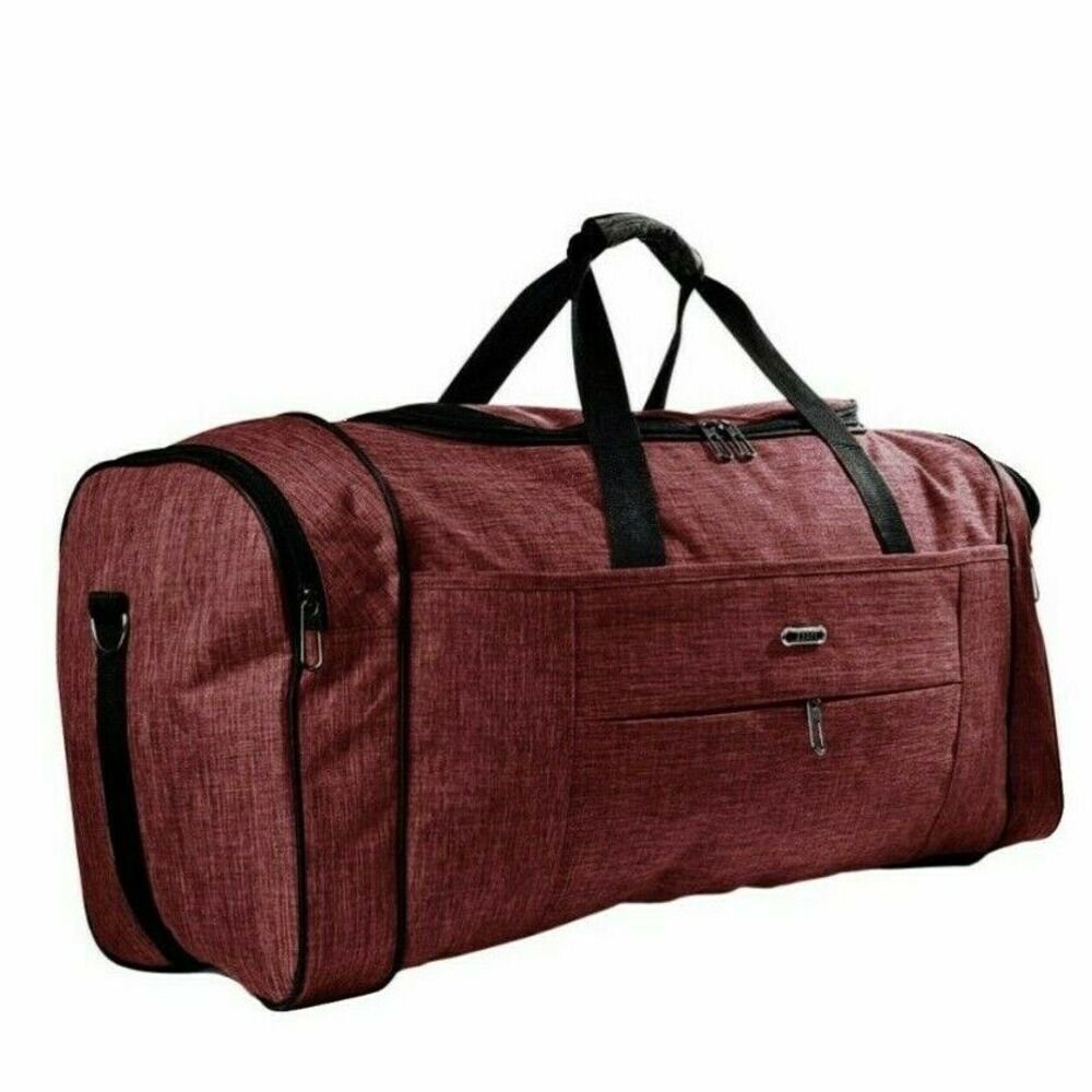 Damen Herren Reisetasche Sporttasche Freizeittasche Dual Material 