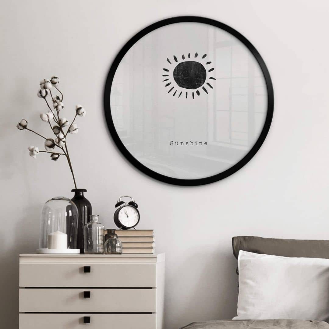 Poster Wandbild Poster Rund Vintage Deko Affirmationen by Orara Sunshine