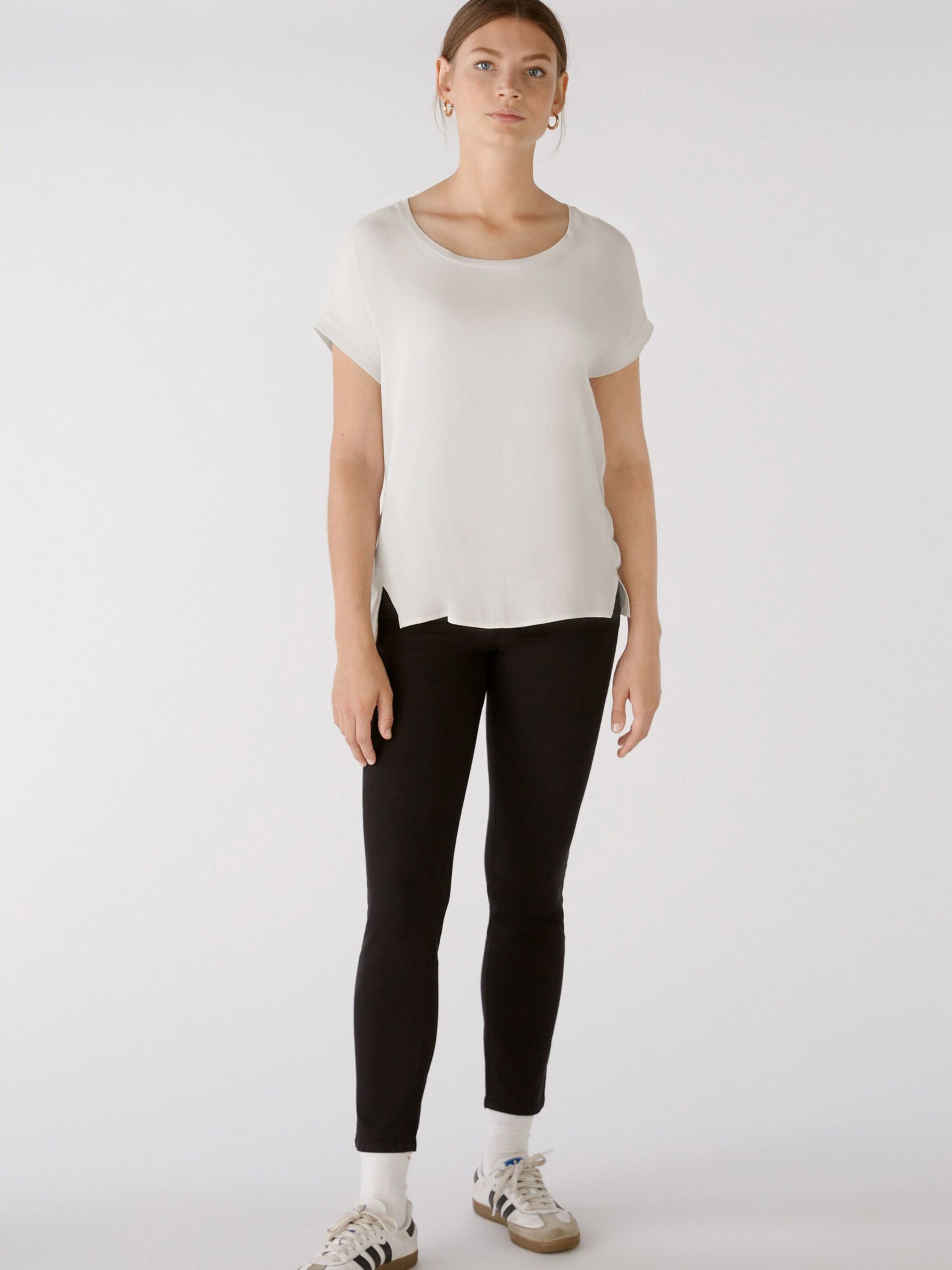 Oui Kurzarmbluse AYANO (1-tlg) Plain/ohne Details
