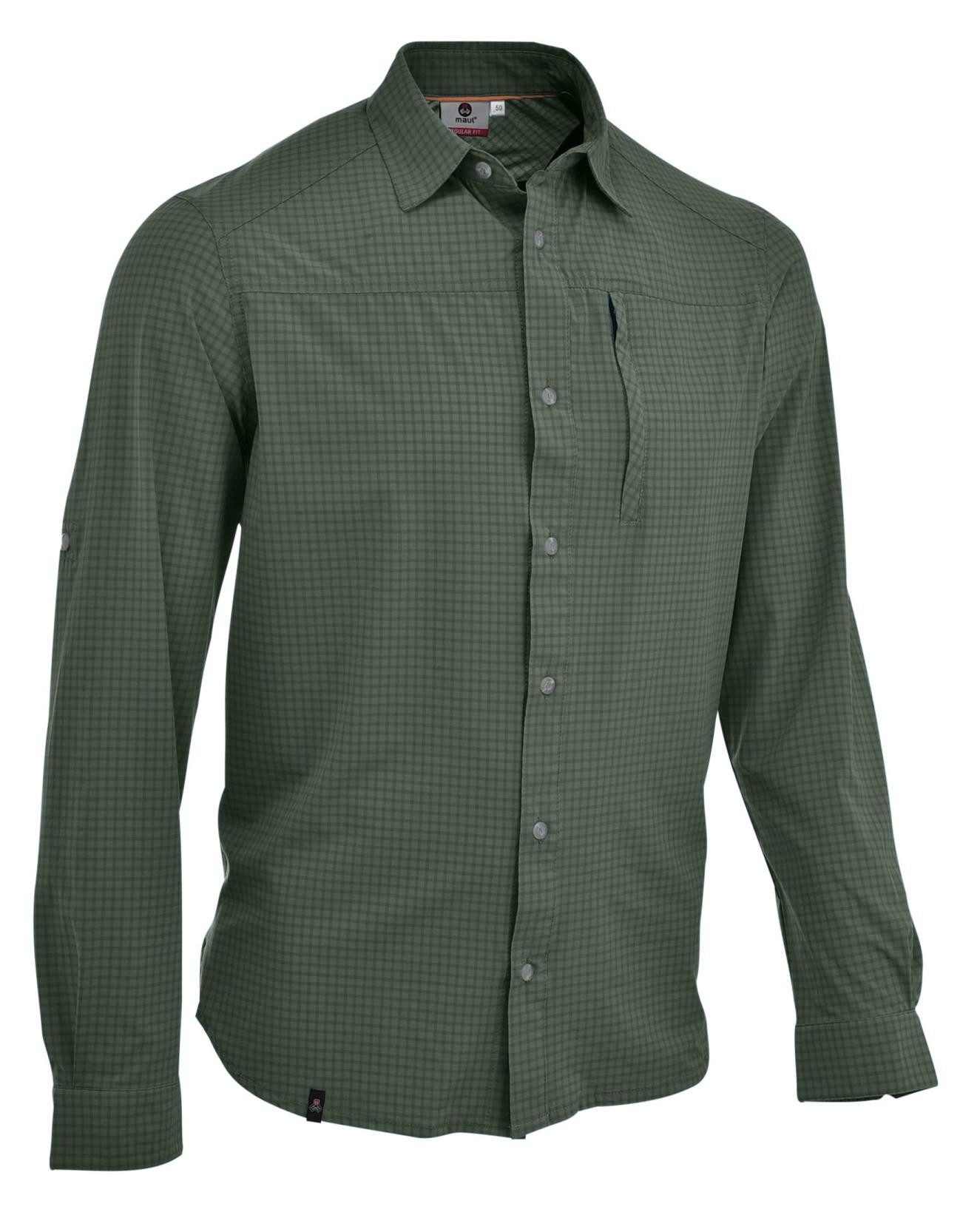 Maul Funktionshemd Veniv ultra - LA Hemd karo elastisch grün