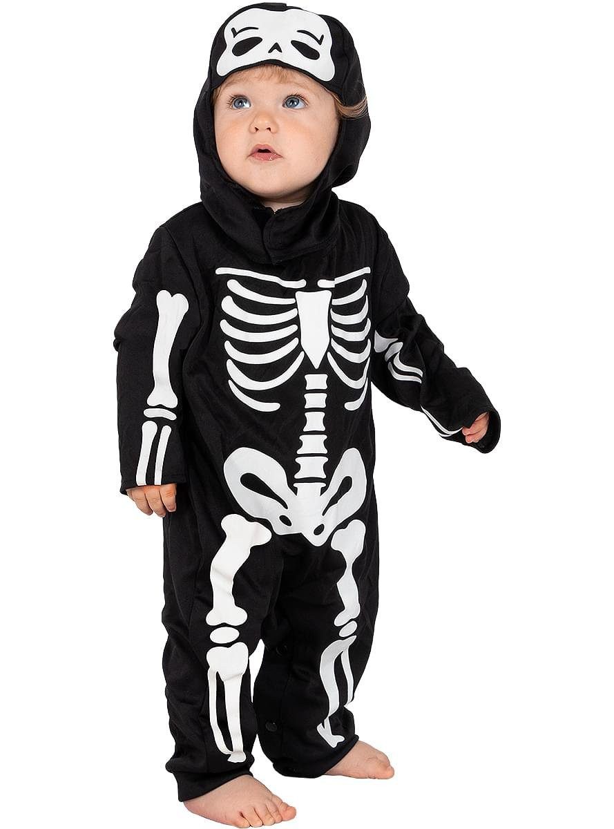 Funidelia Kostüm Skelett Kostüm für Babys, Halloweenkostüm für ganz kleine Spukgestalten