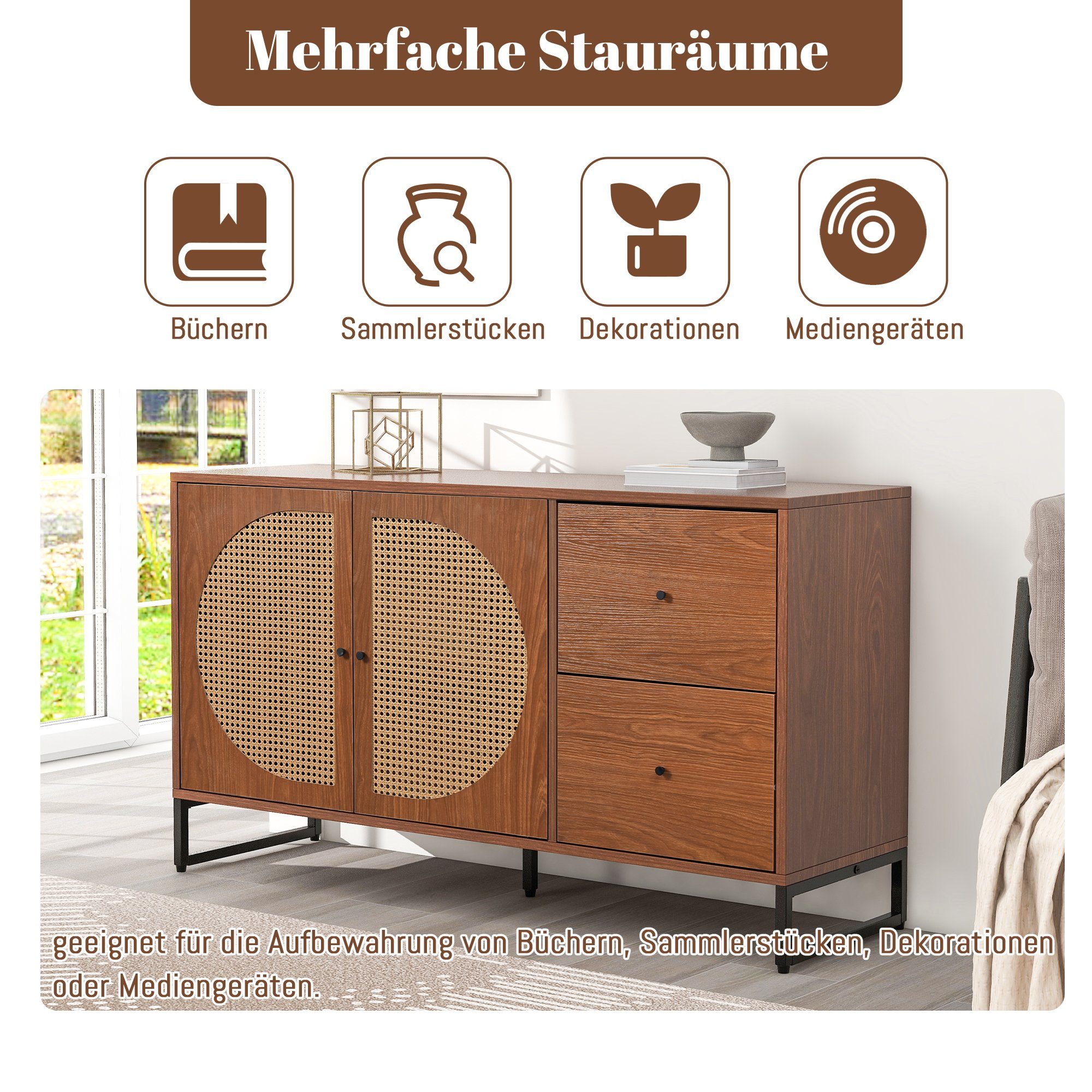 Merax Sideboard mit 2 Fächern und günstig online kaufen