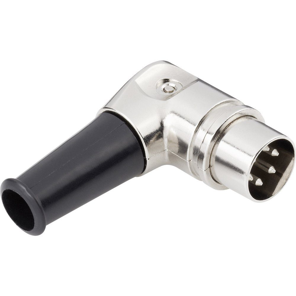 TRU COMPONENTS 1578995 DIN-Rundsteckverbinder Stecker, gewinkelt Polza Audio- & Video-Adapter