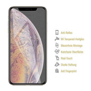 Protectorking Schutzfolie 3x 9H Hartglas für iPhone XS Max Panzerfolie Displayschutz Schutzglas, (3-Stück), ENTSPIEGELT