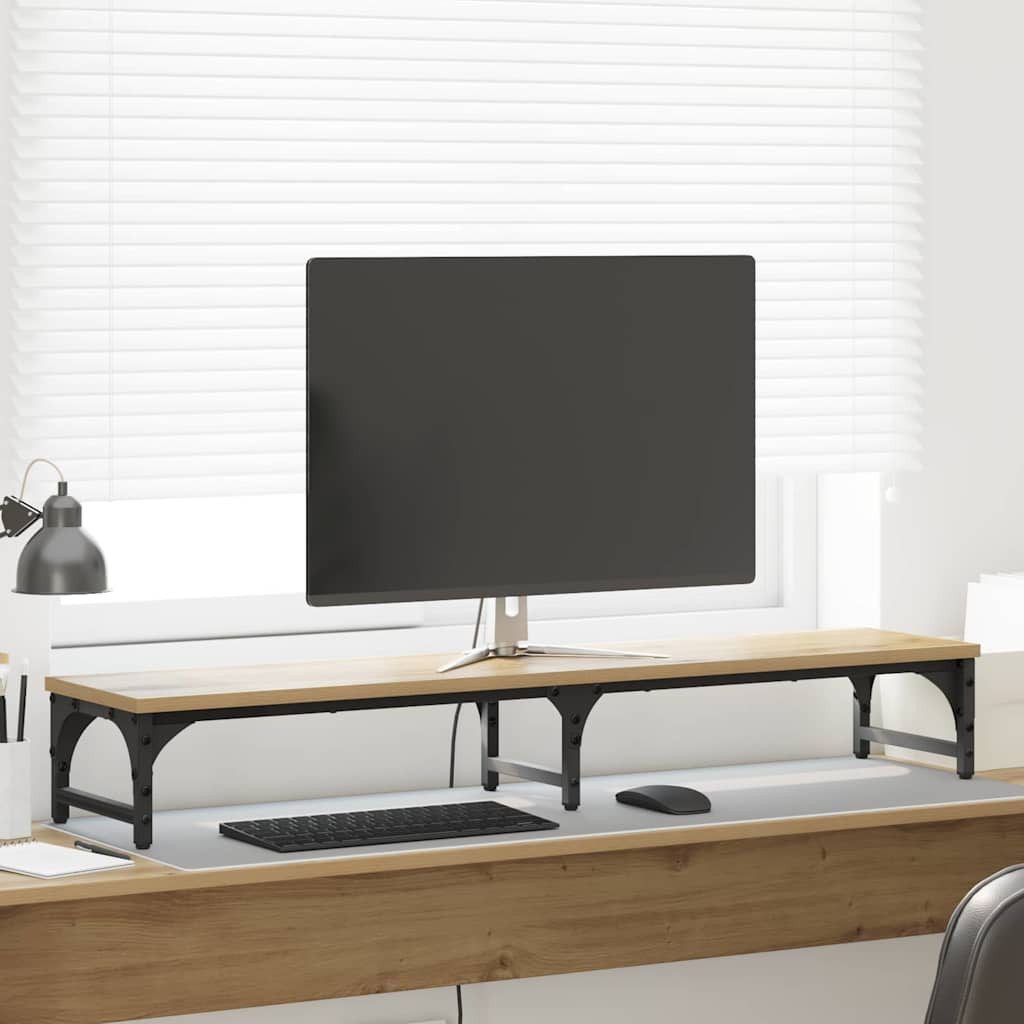 vidaXL Monitor-Halterung Monitor Halterung Artisan-Eiche 105 x 23 x 15,5 cm, (1-tlg)